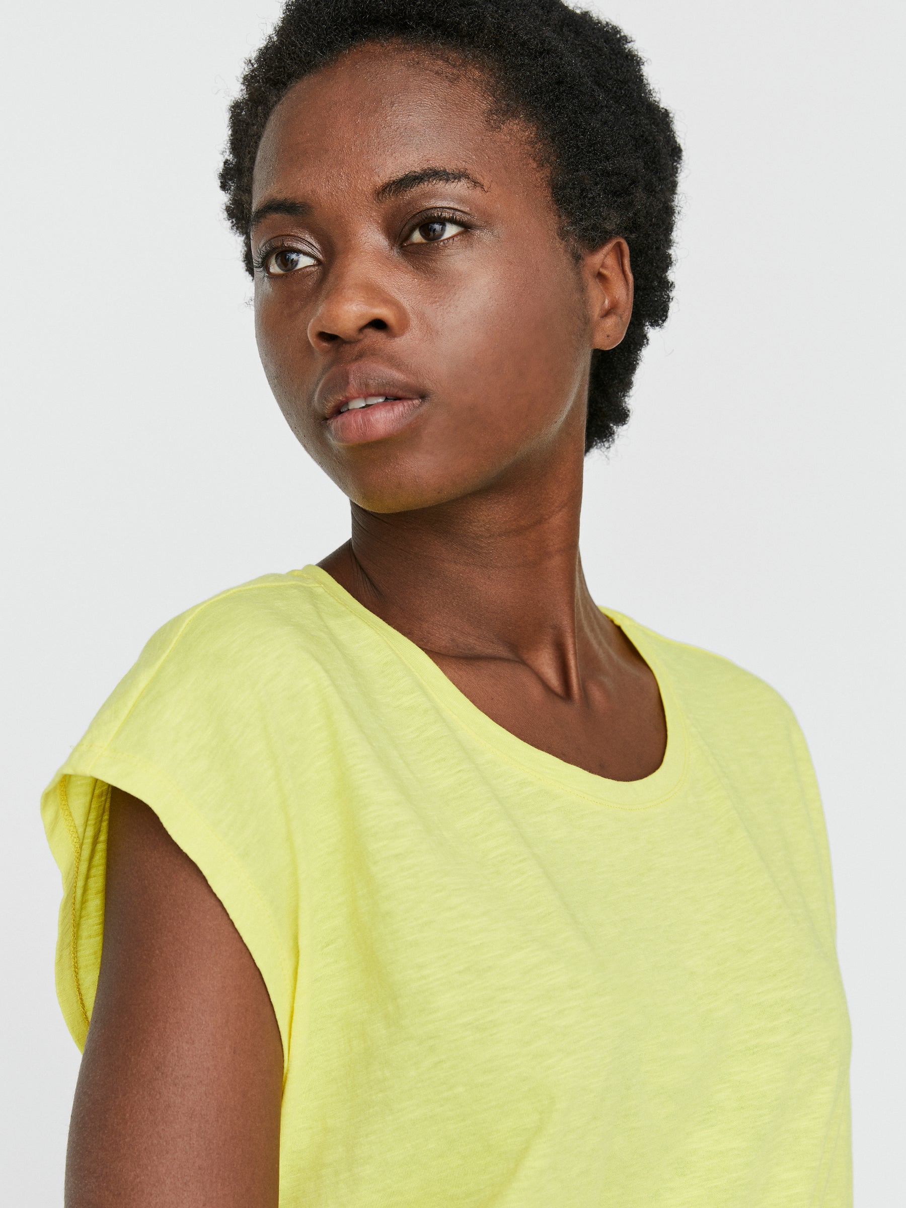 Noisy May t-shirt oversize col rond ourlet arrondi