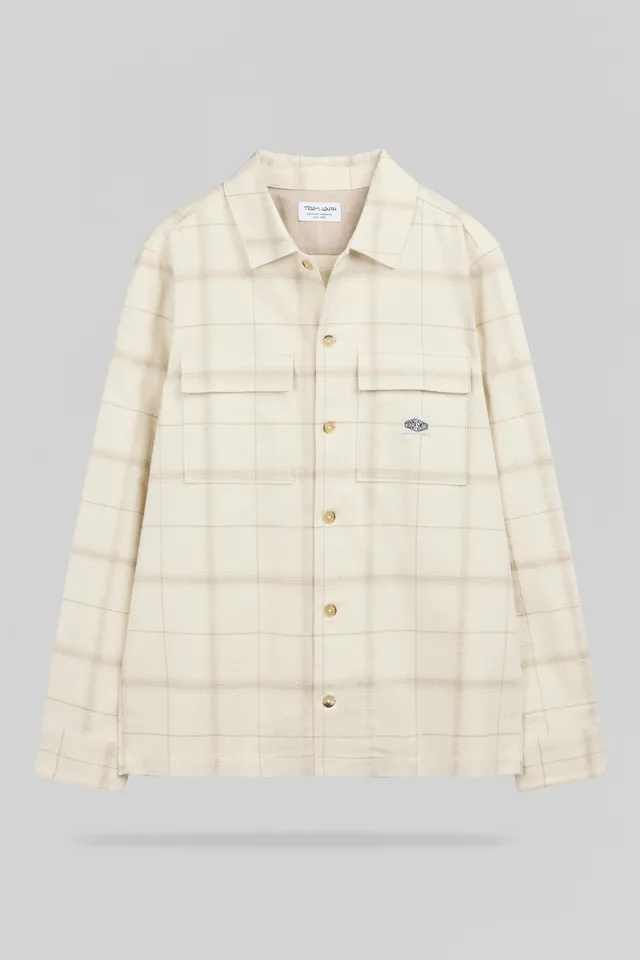 Teddy Smith C-Luis ML chemise carreaux cream coton