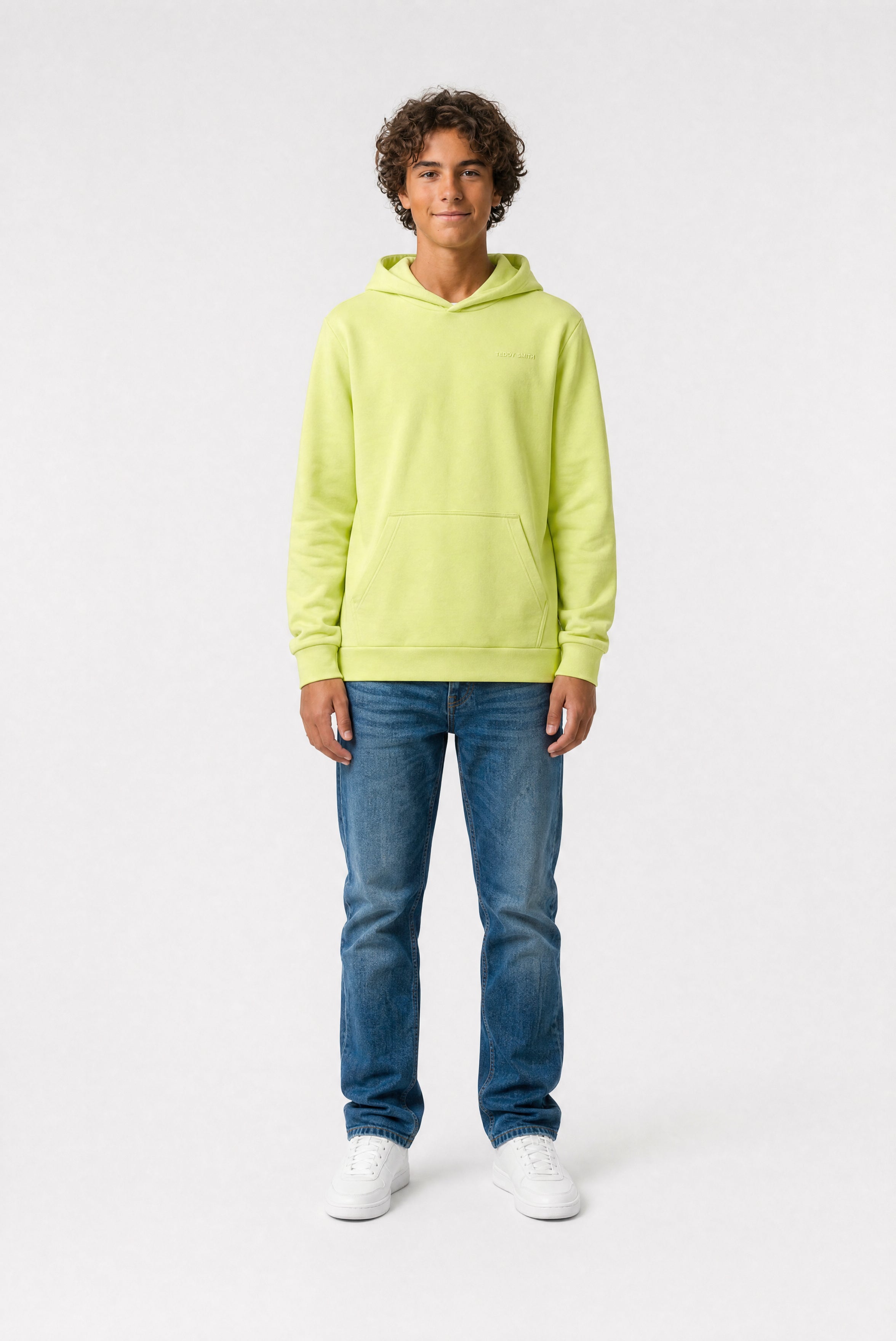 Teddy Smith S-Nark Hoody sweat garçon jaune fluo