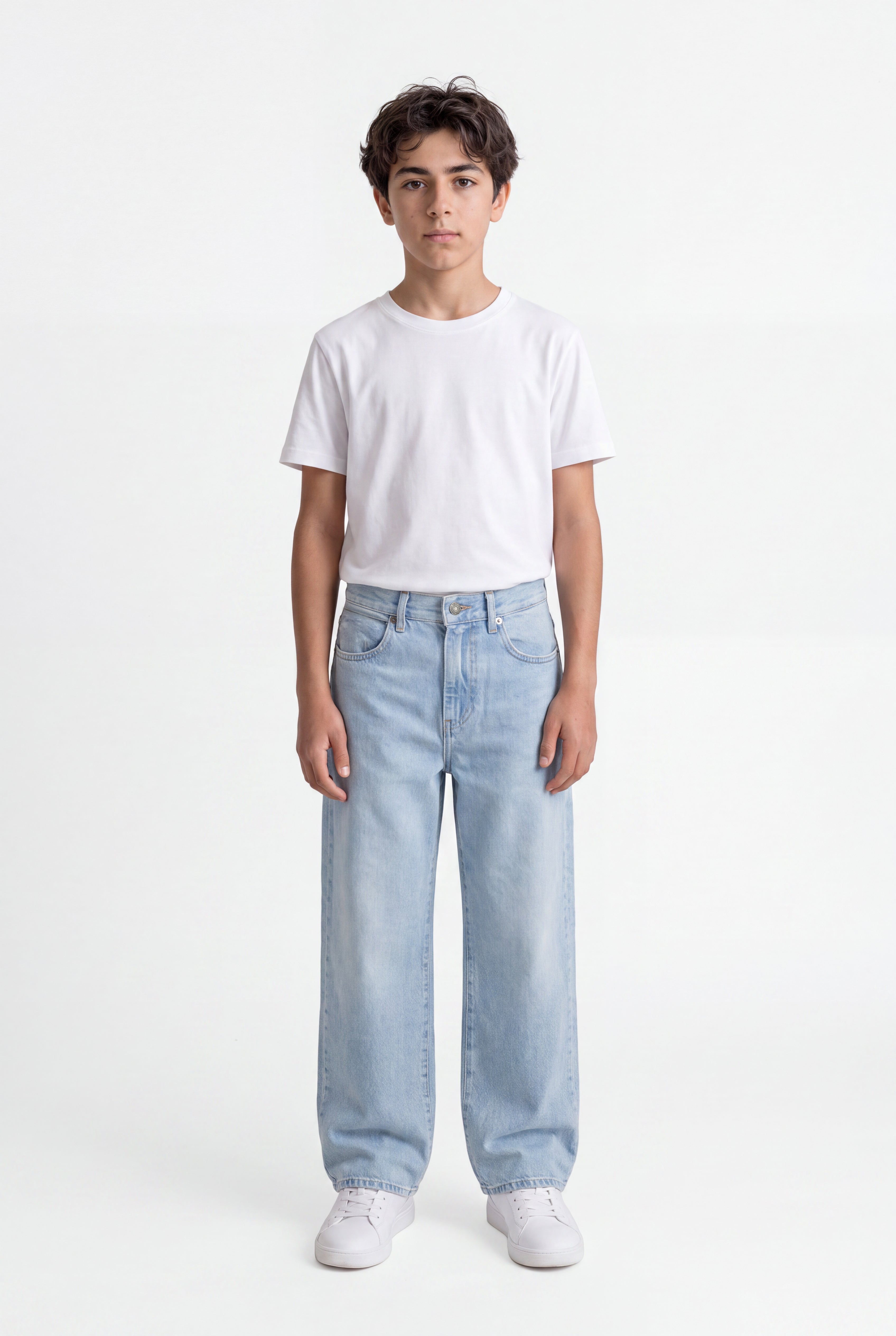 Teddy Smith Big Memphis JR jean garçon bleached baggy