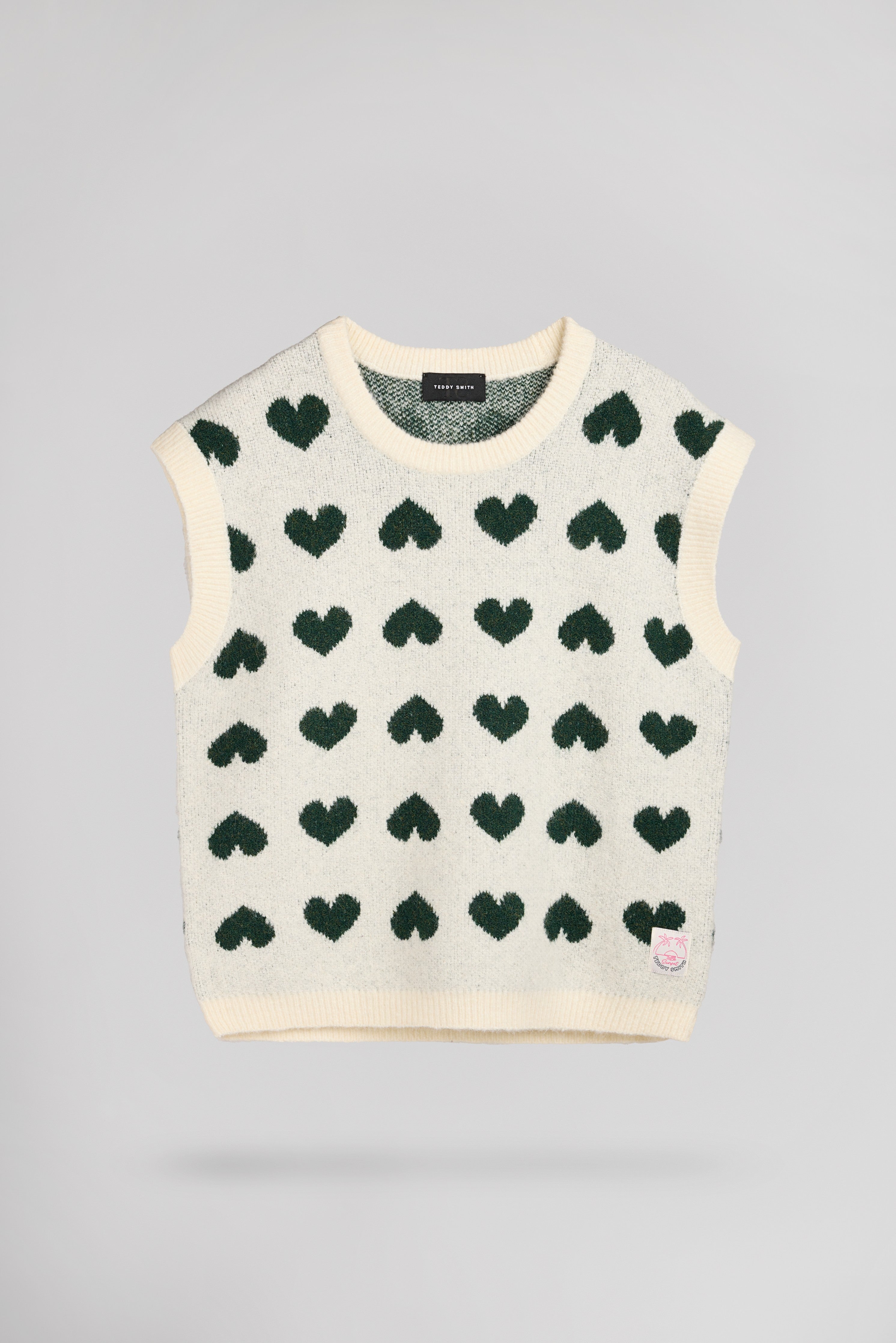 Teddy Smith P-Jacky JR pull cœur blanc fille
