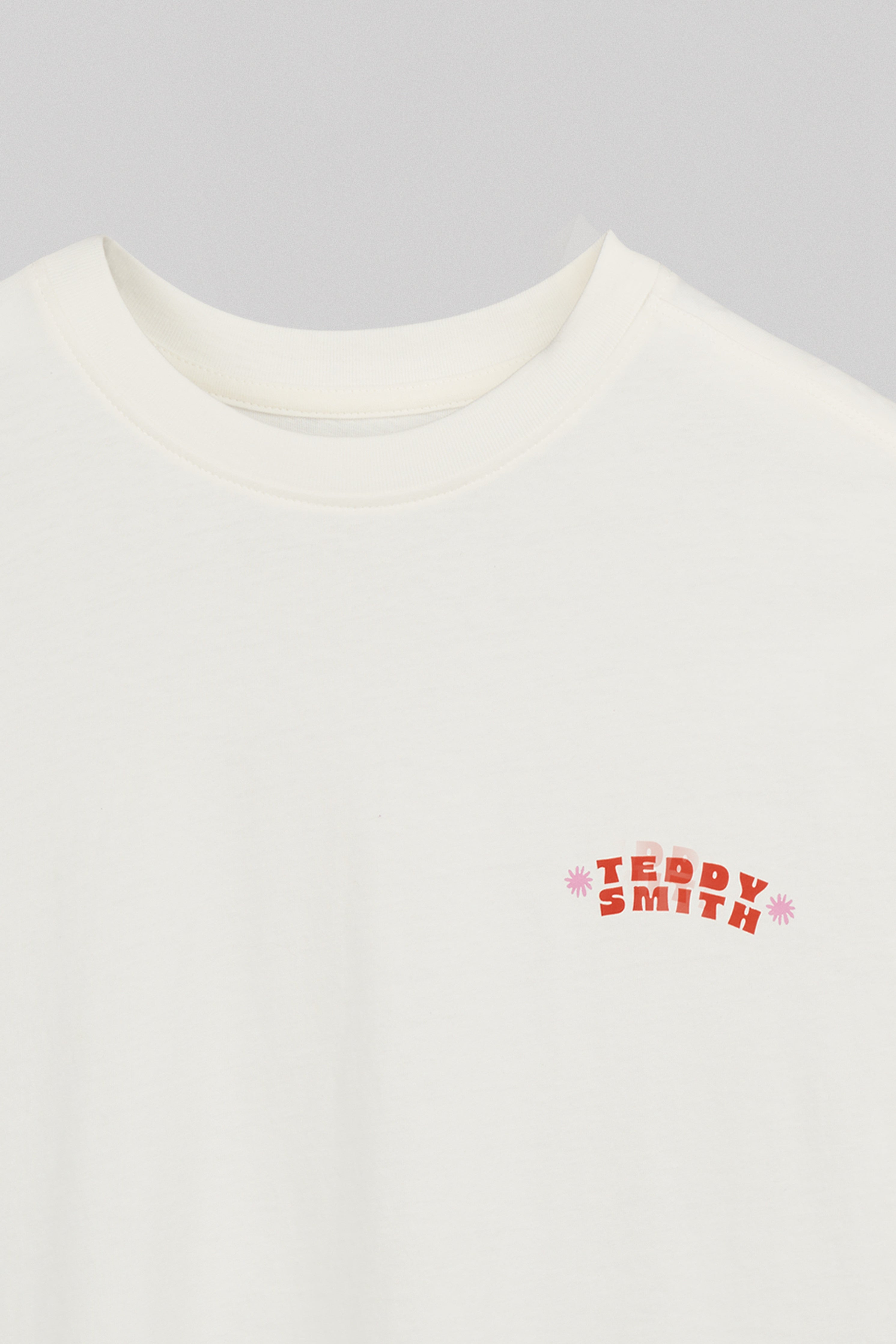 Teddy Smith T-Bird MC Jr t-shirt fille blanc coton