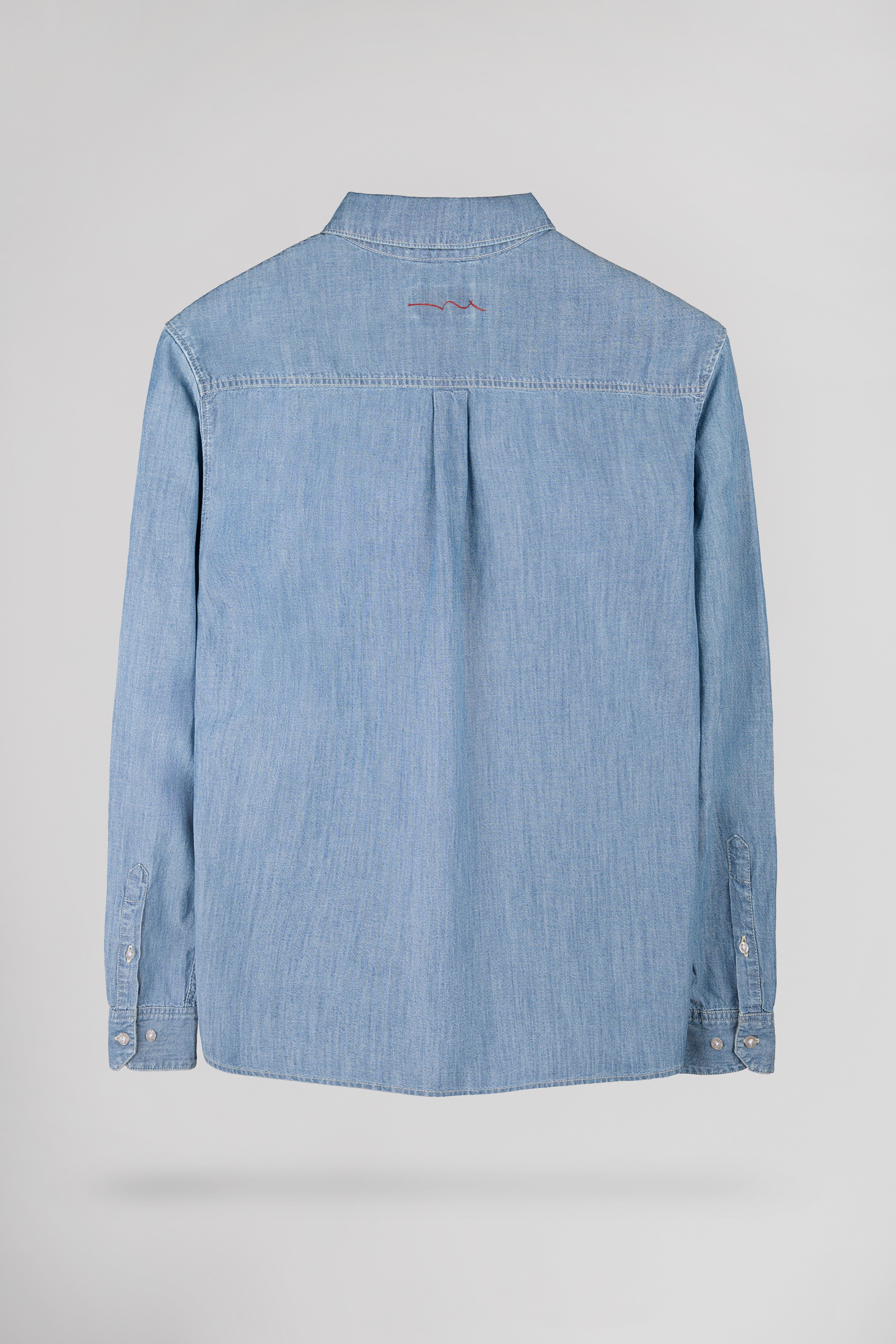 Teddy Smith C-Staner ML chemise chambray indigo clair coton