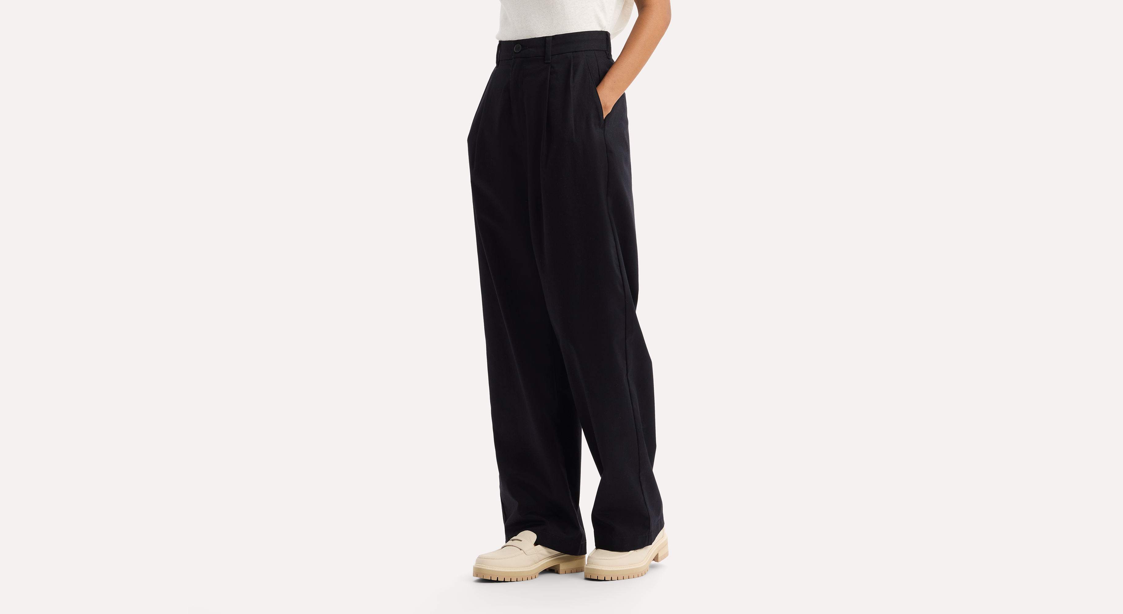 Dockers Signature pantalon chino noir taille haute large