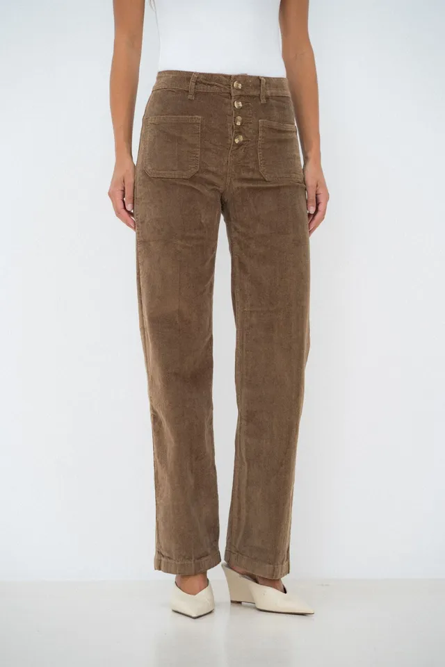 Maison Onado Néoline pantalon camel pli marqué