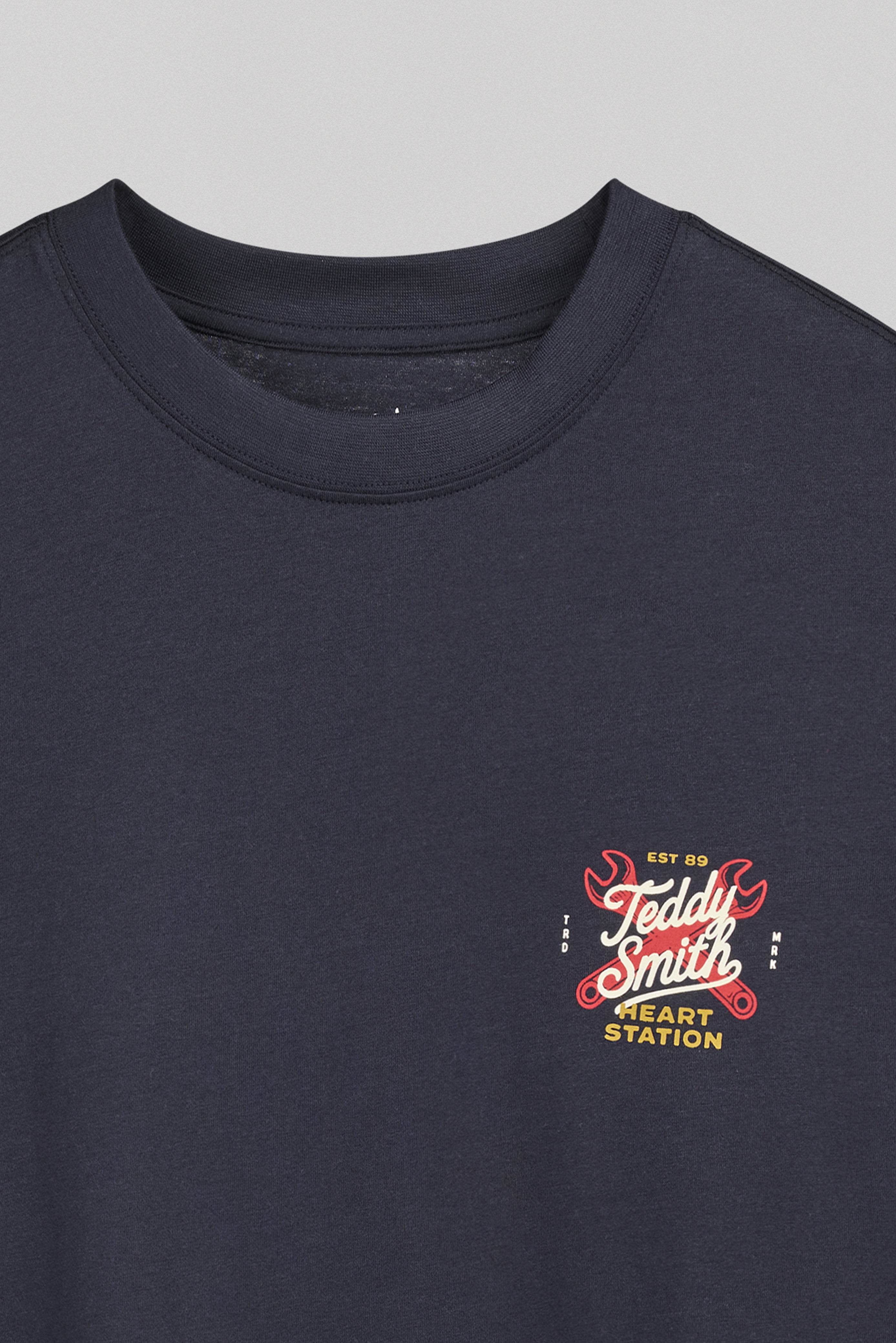 Teddy Smith T-Motorheat MC t-shirt loose bleu marine