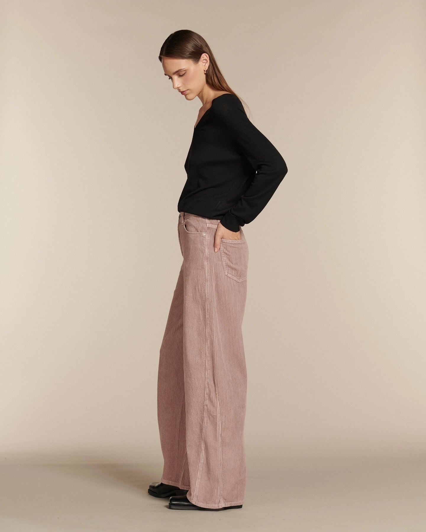 Labdip Orson pantalon barrel wisteria velours