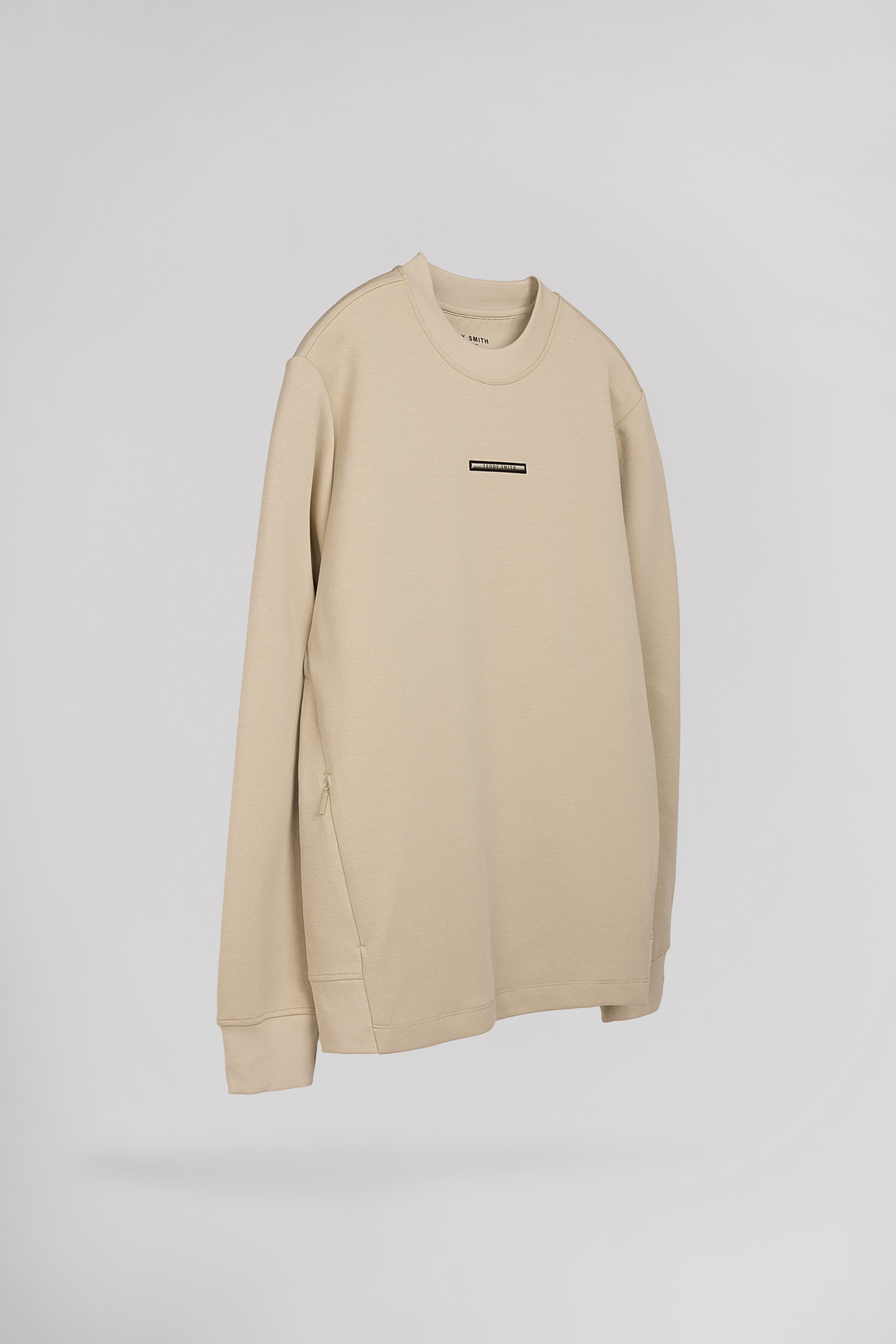 TEDDY SMITH S-FABIAN sweat col rond beige homme