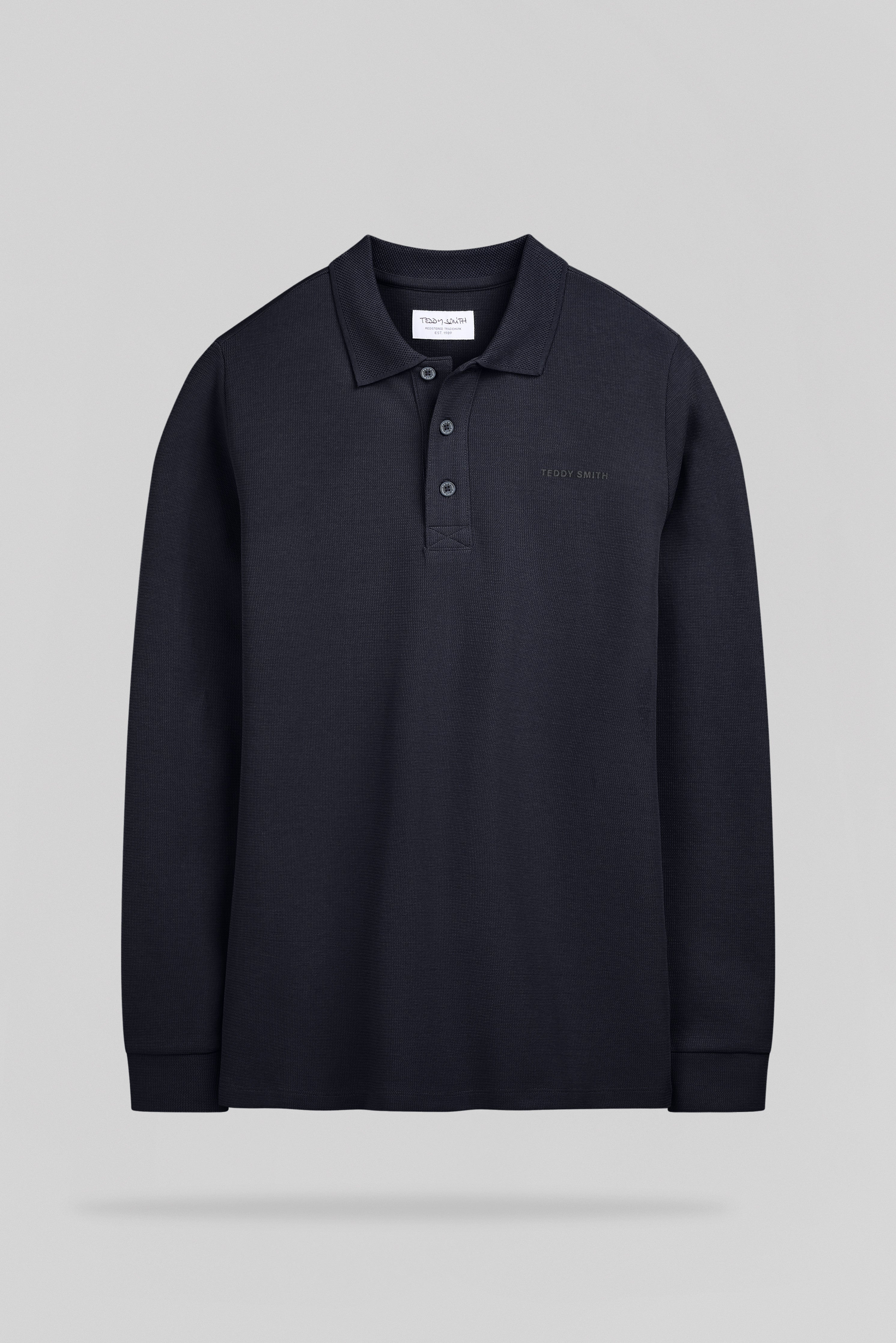 Teddy Smith P-Joel ML polo homme bleu marine manches longues