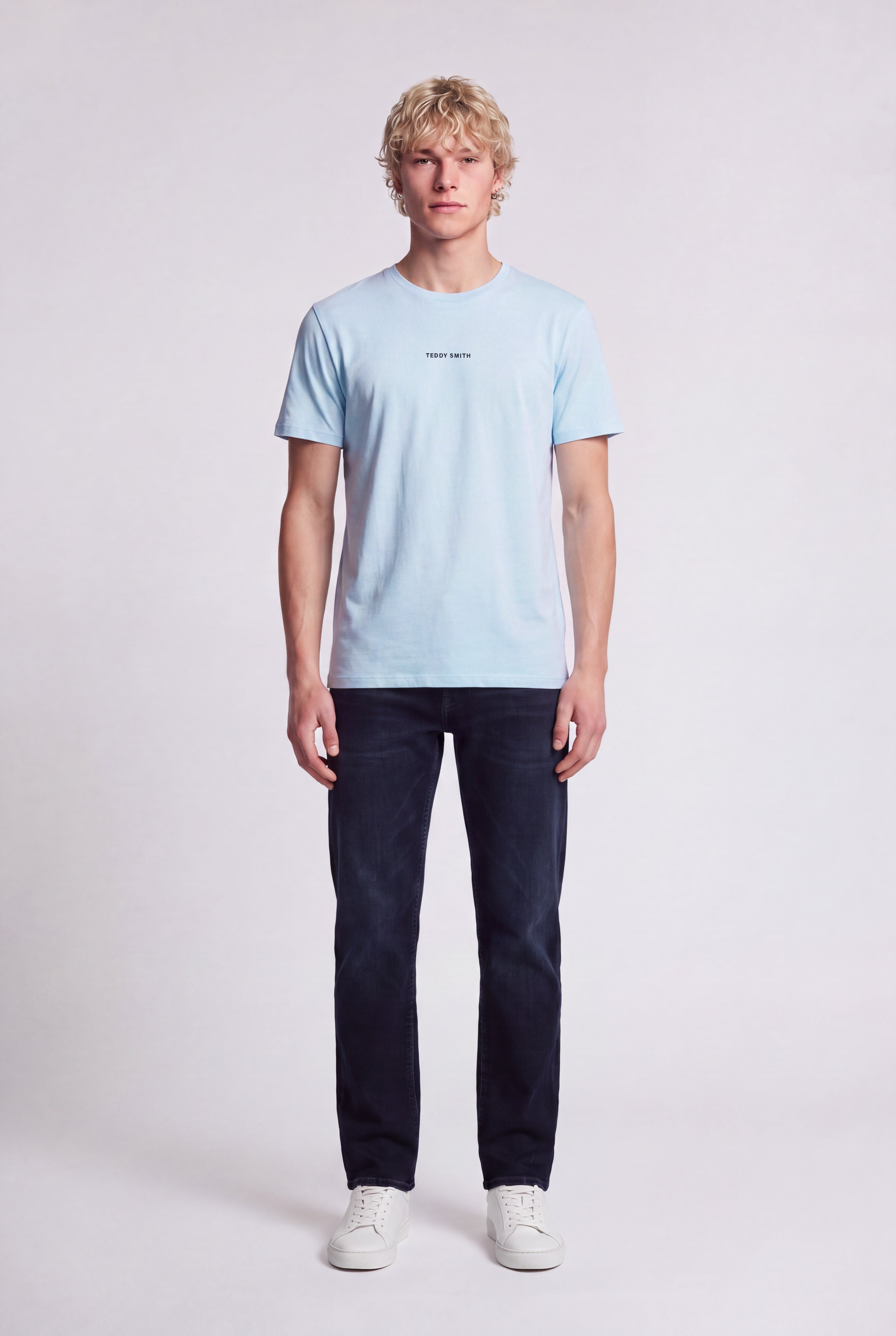 Teddy Smith T-Soy 2 MC t-shirt bleu pastel coton
