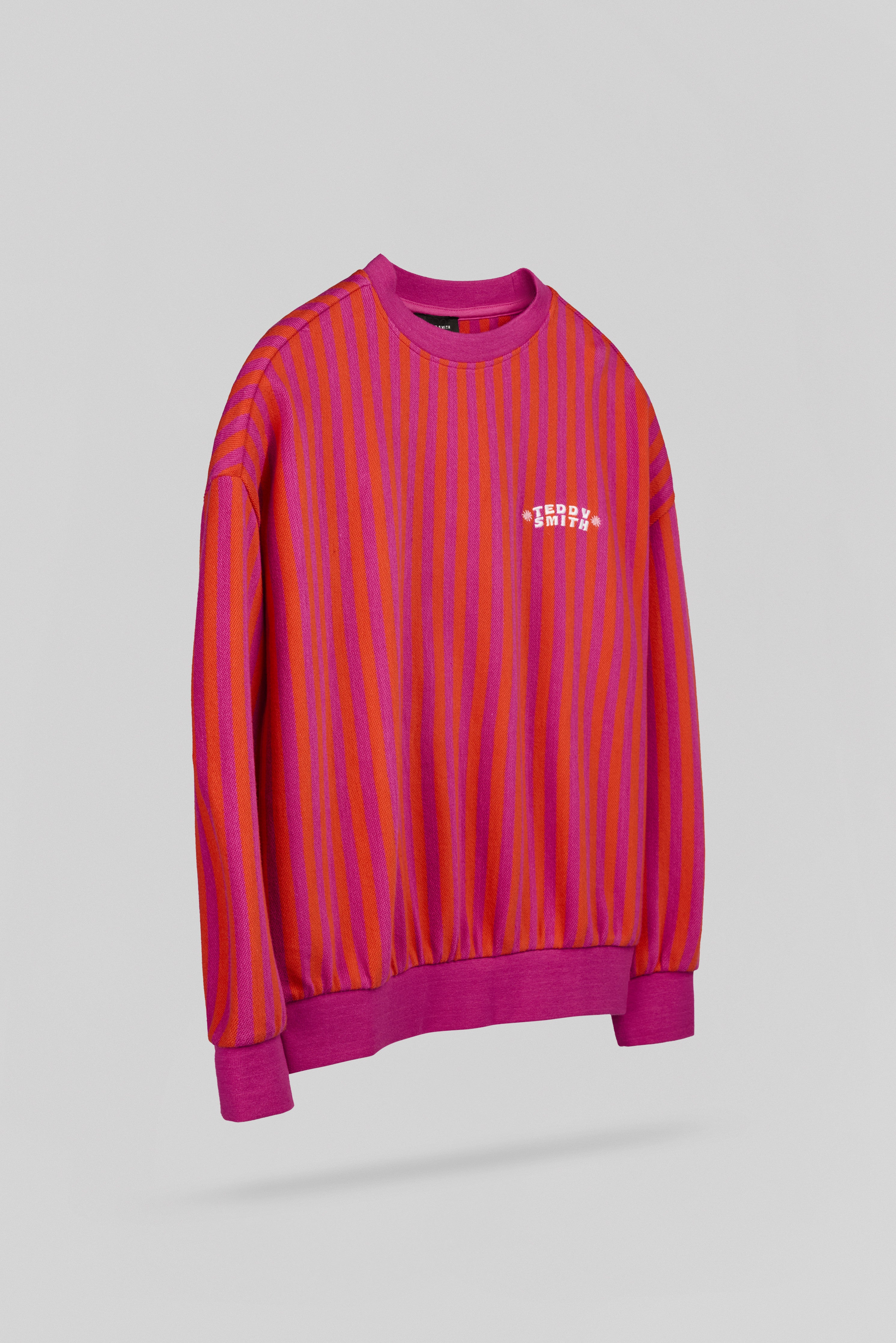 Teddy Smith S-Lili RC Jr sweat fushia rayé fille