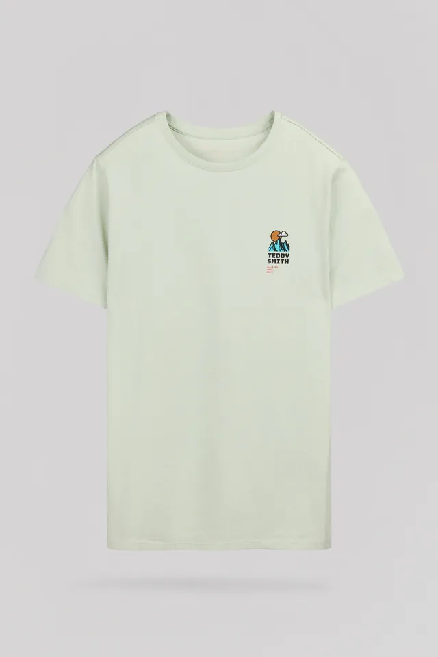 Teddy Smith T-Trail MC t-shirt vert nacre 100% coton