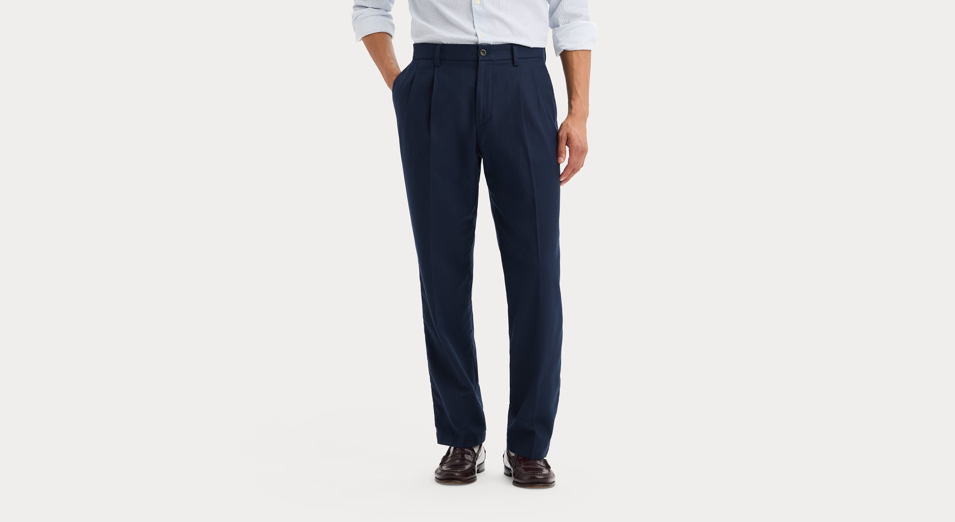 Dockers Signature Khaki Classic chino bleu marine lin