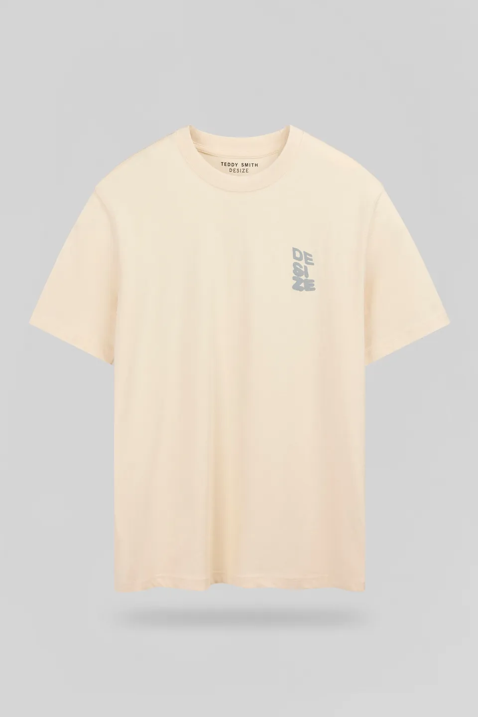 Teddy Smith T-Wall MC t-shirt homme cream ample coton