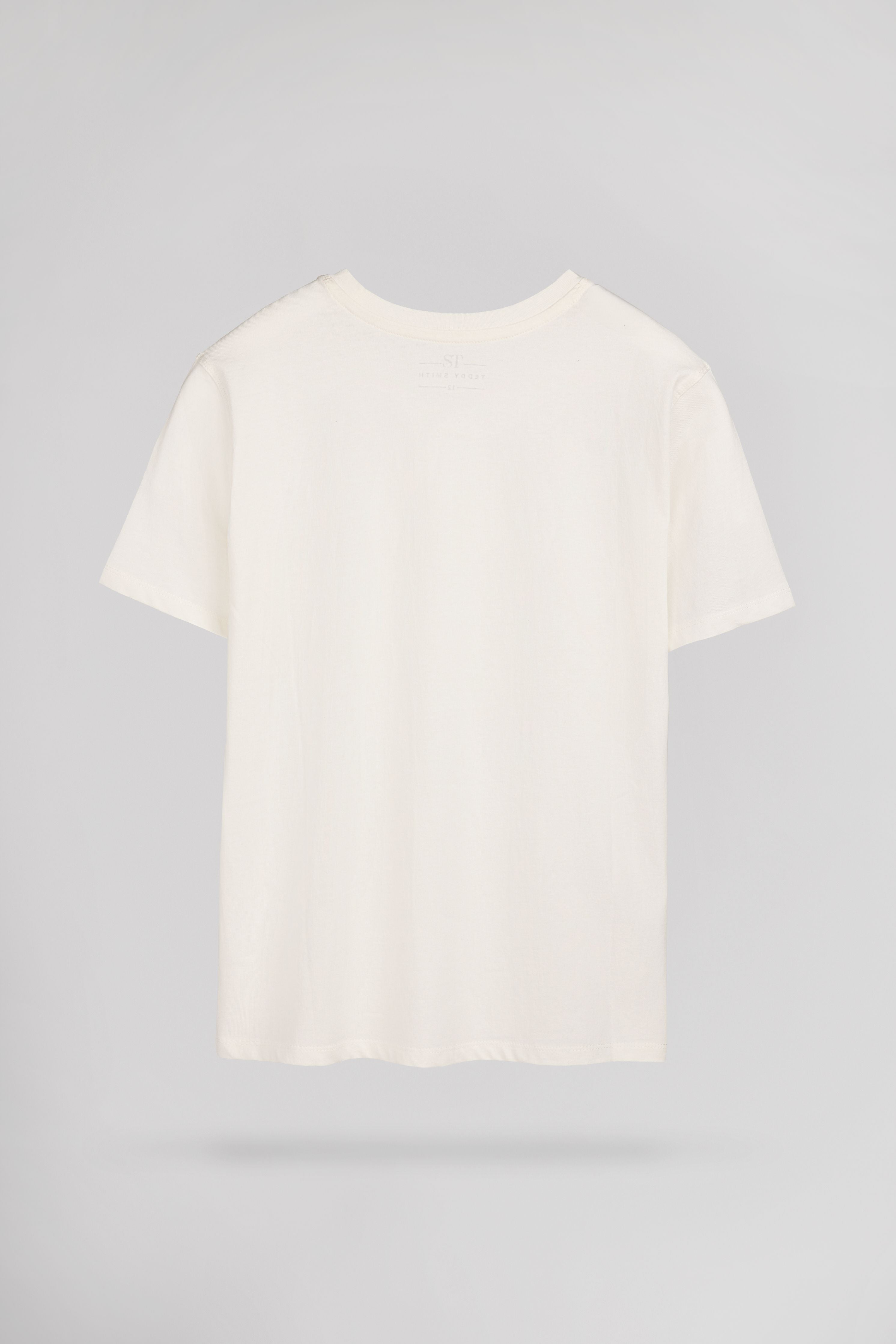 Teddy Smith T-Wallen MC JR t-shirt fille Middle White coton