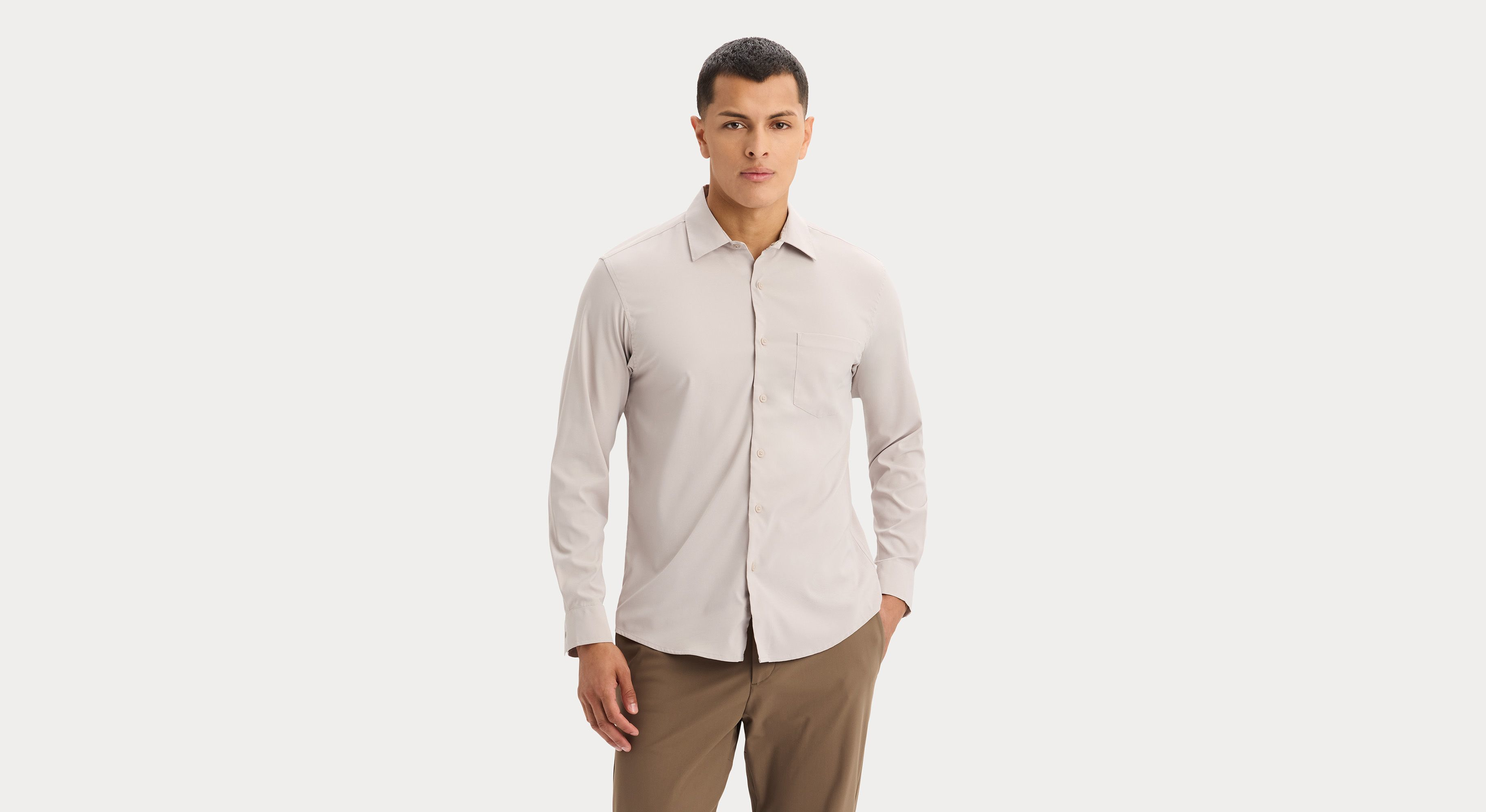 Dockers Go Shirt Chemise manches longues violet stretch