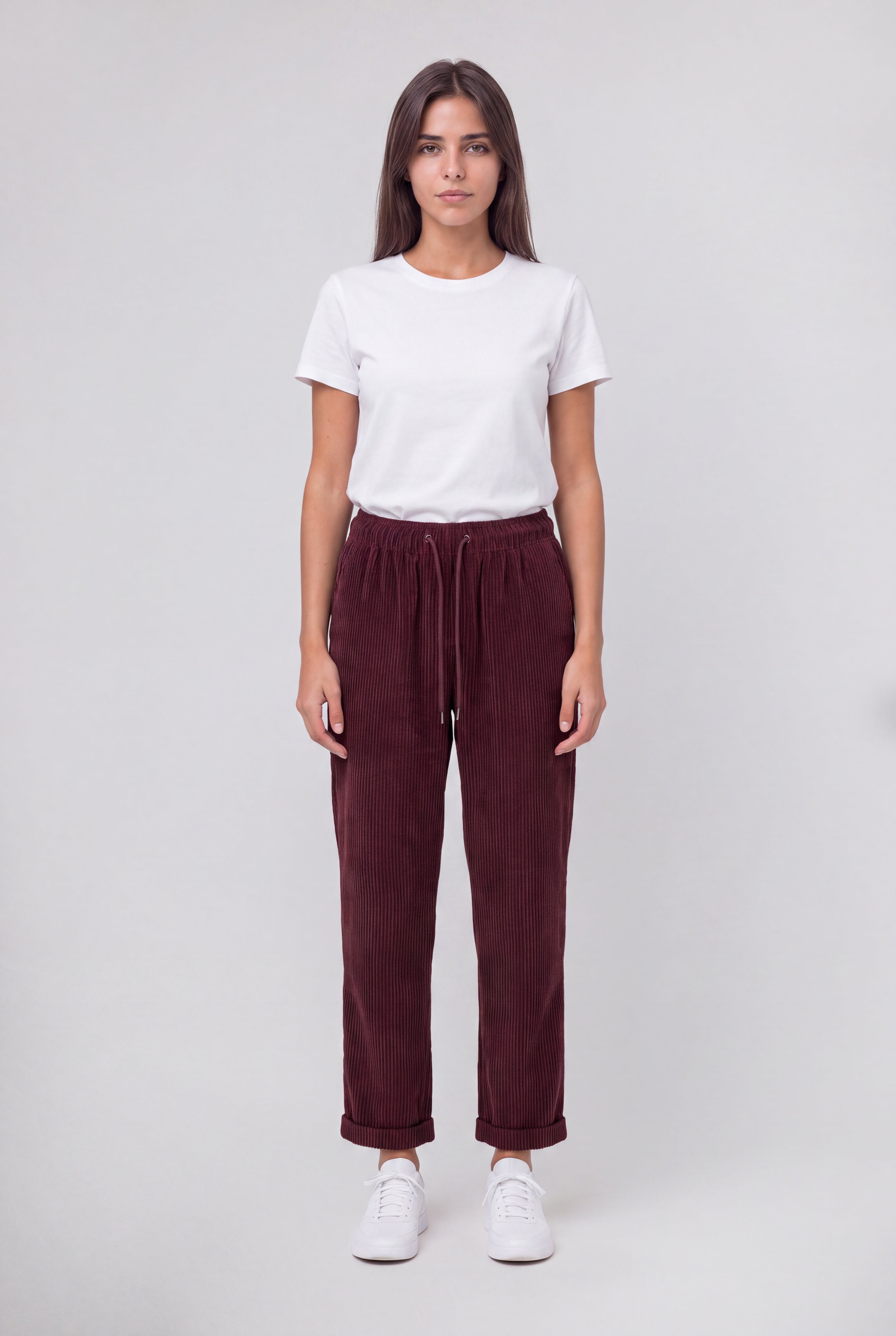 Teddy Velours Bordeaux Fonce pantalon femme velours