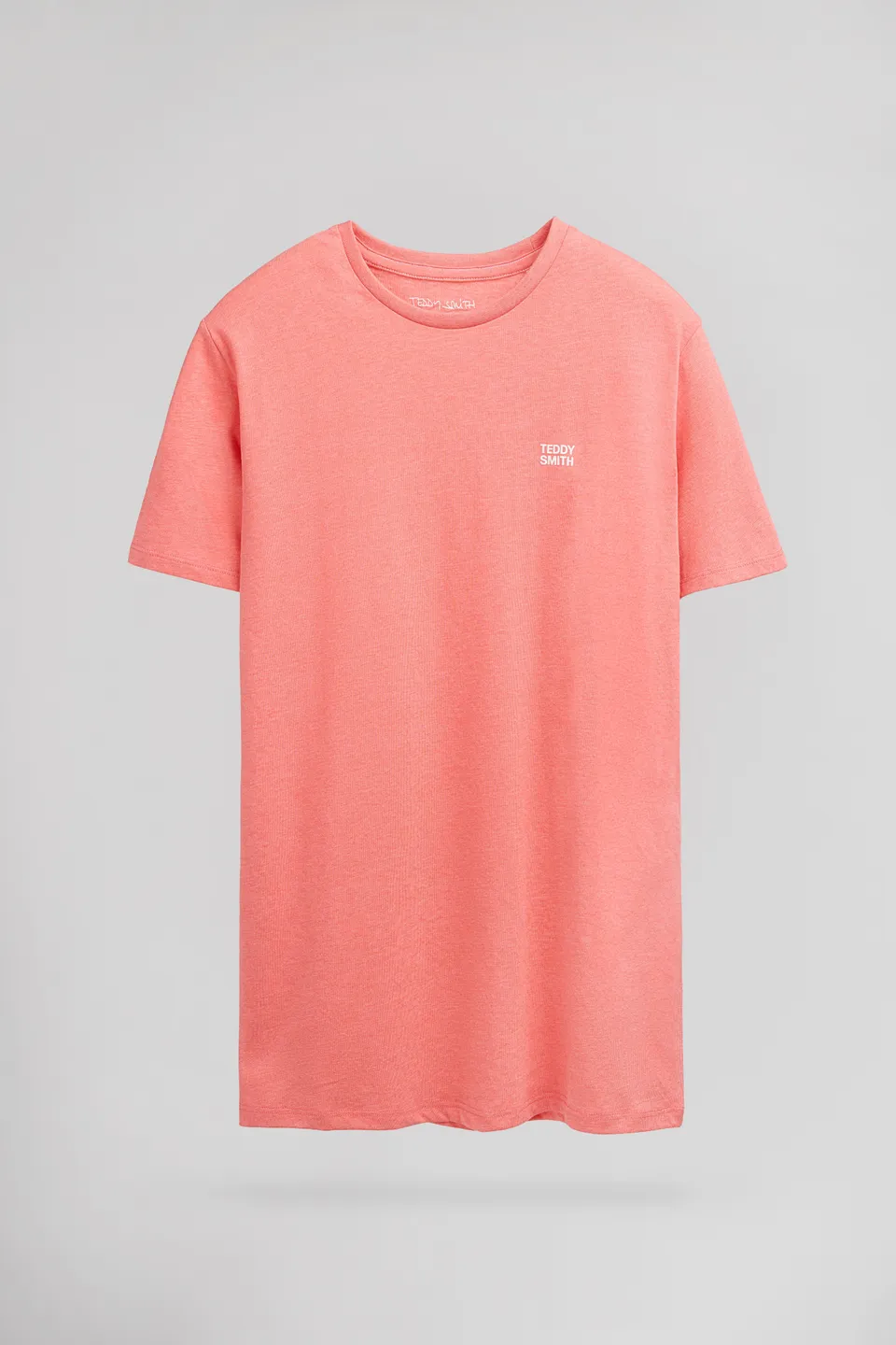 Teddy Smith The Tee 1 MC t-shirt corail chiné col rond