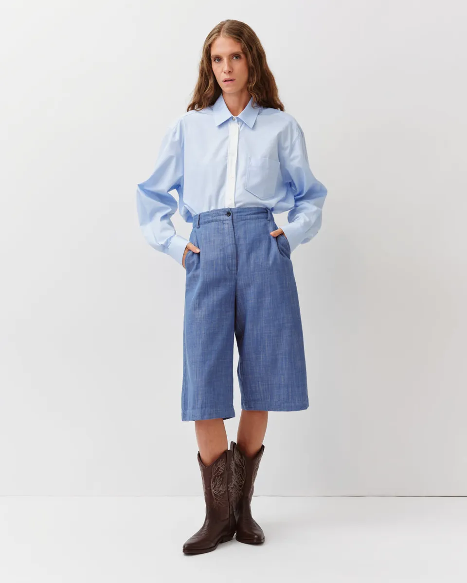 DIEGA CAMELA chemise ciel coupe droite