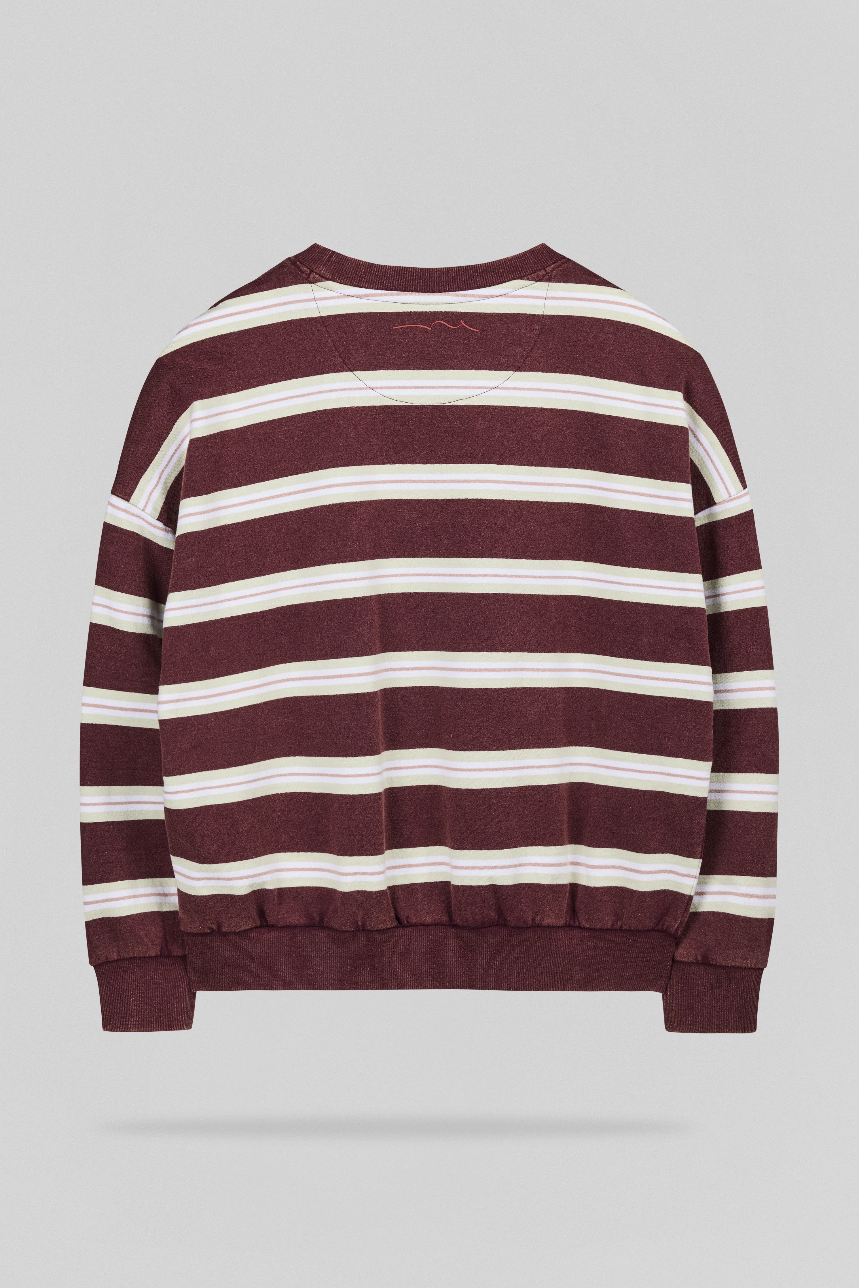 Teddy Smith S-Kate RC Jr sweat enfant bordeaux rayé coton