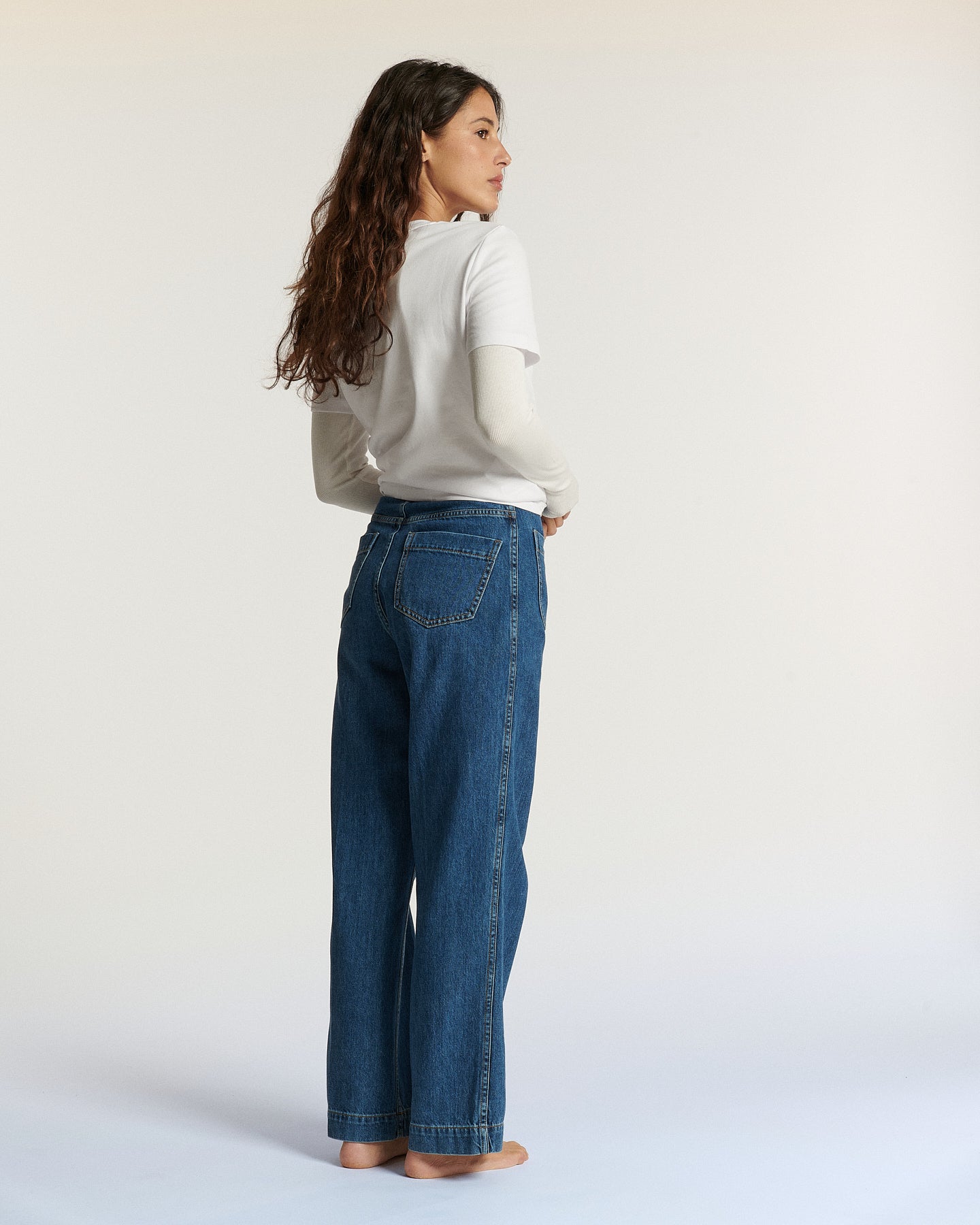 Labdip Samuel IN 31 jean taille haute mid blue