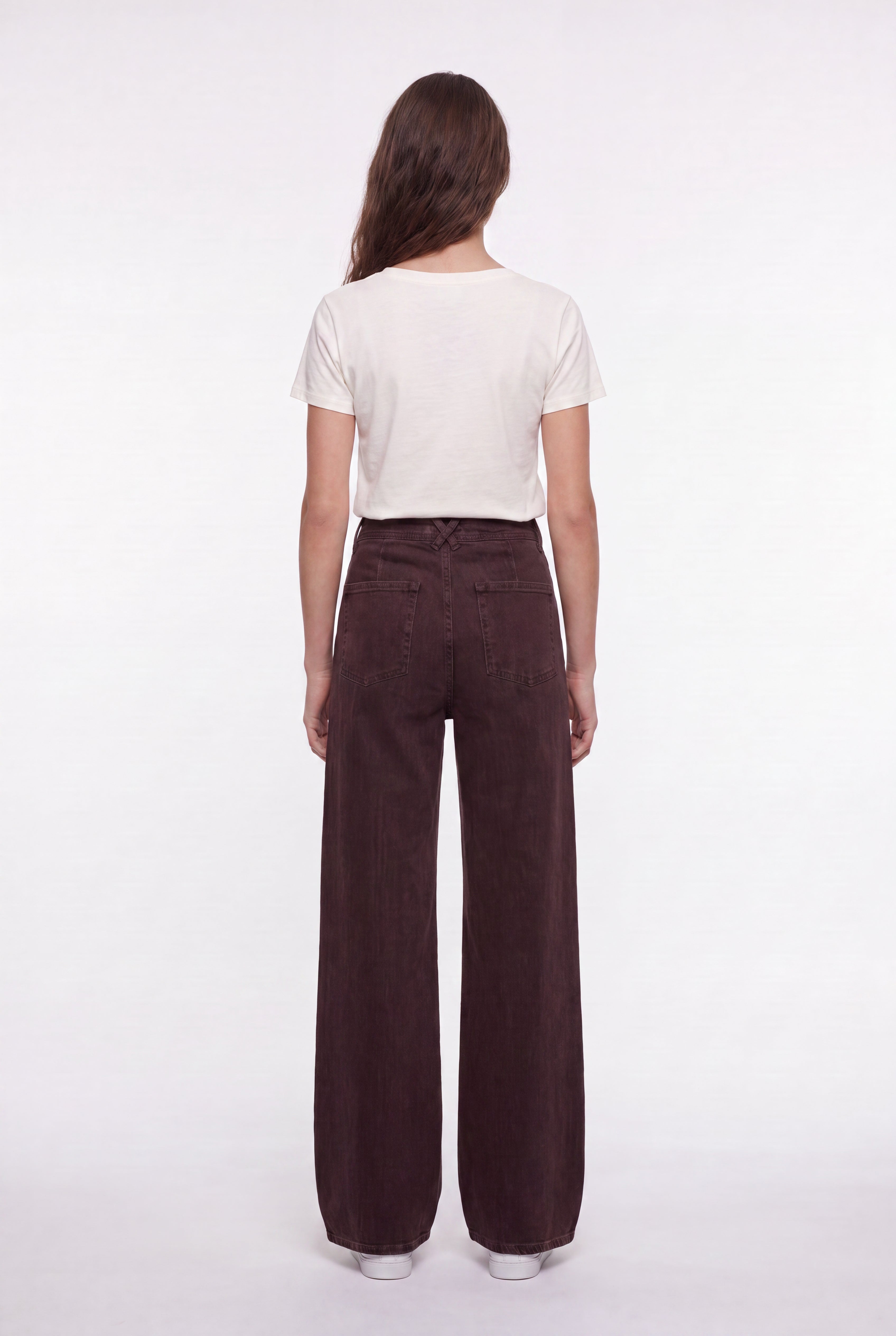 Teddy Smith P-Josefa jean flare marron foncé taille haute