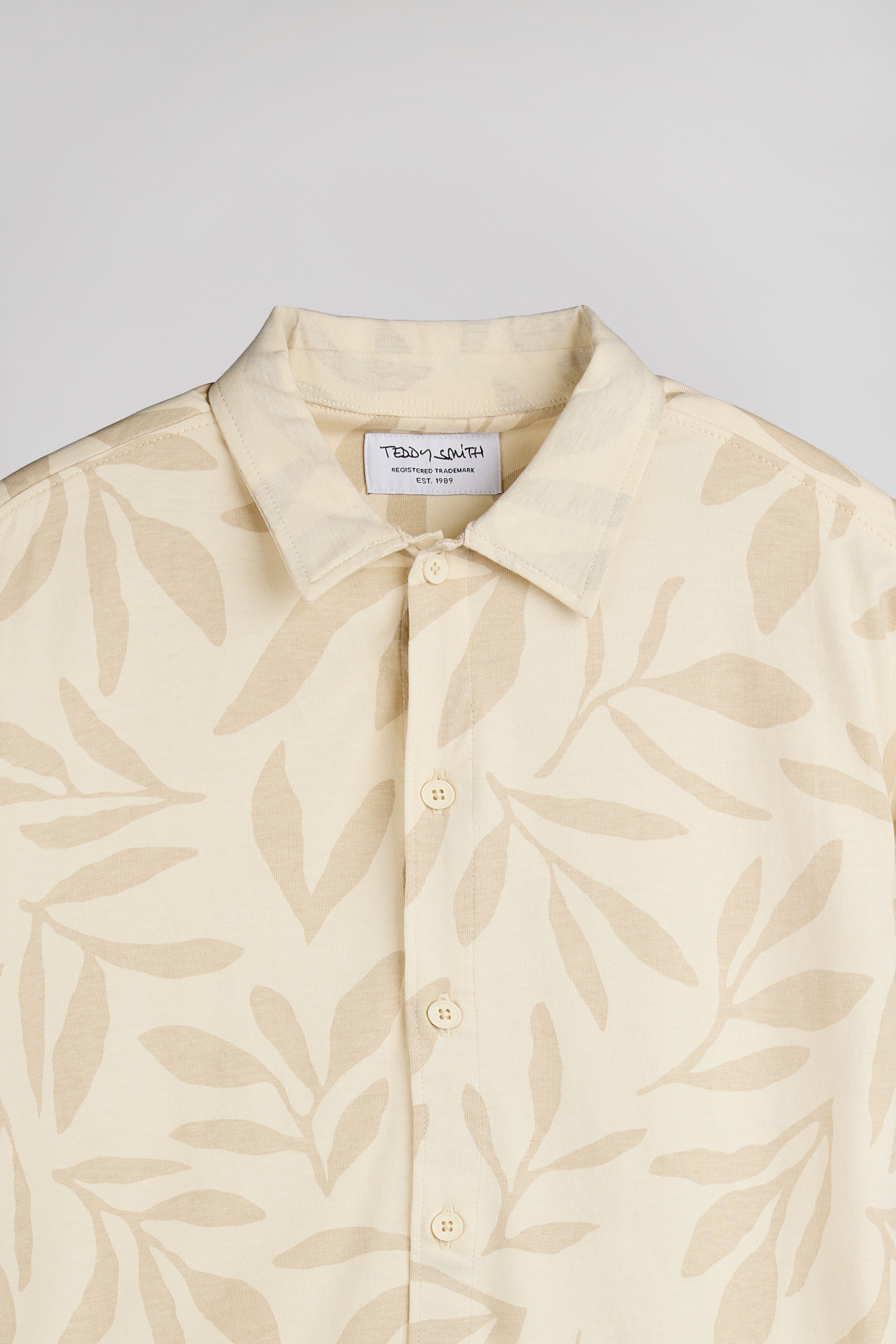 Teddy Smith C-Aresk MC JR chemise garçon cream floral