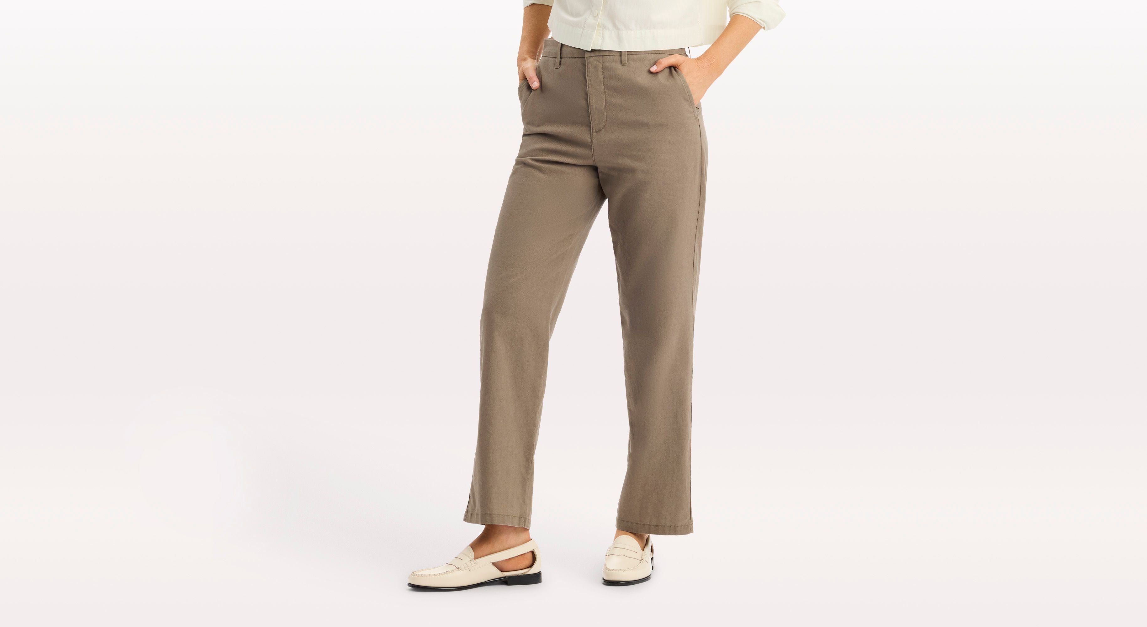 Dockers Blake chino droit femme marron taille haute