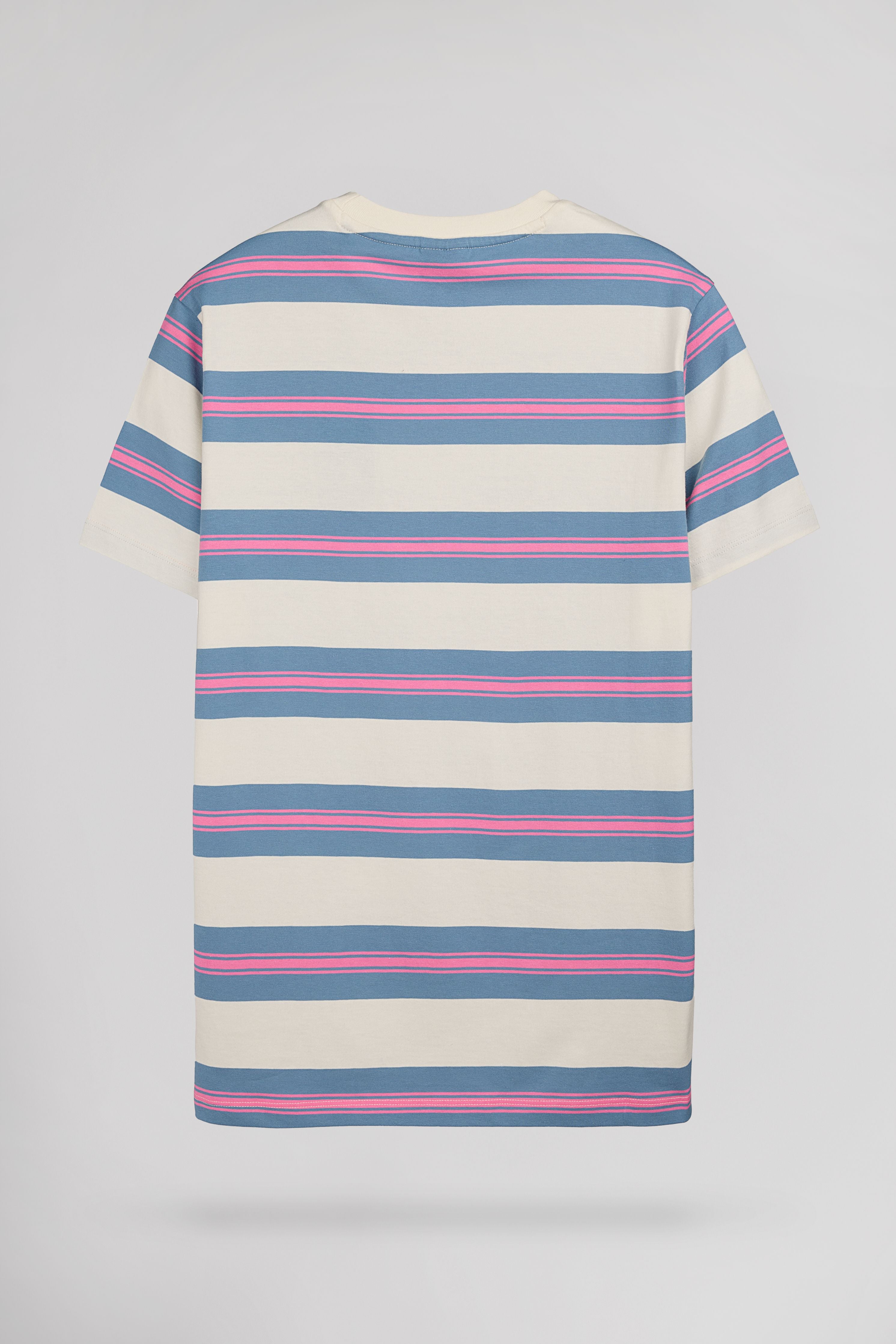Teddy Smith T-Artus MC t-shirt rayé loose cream coton