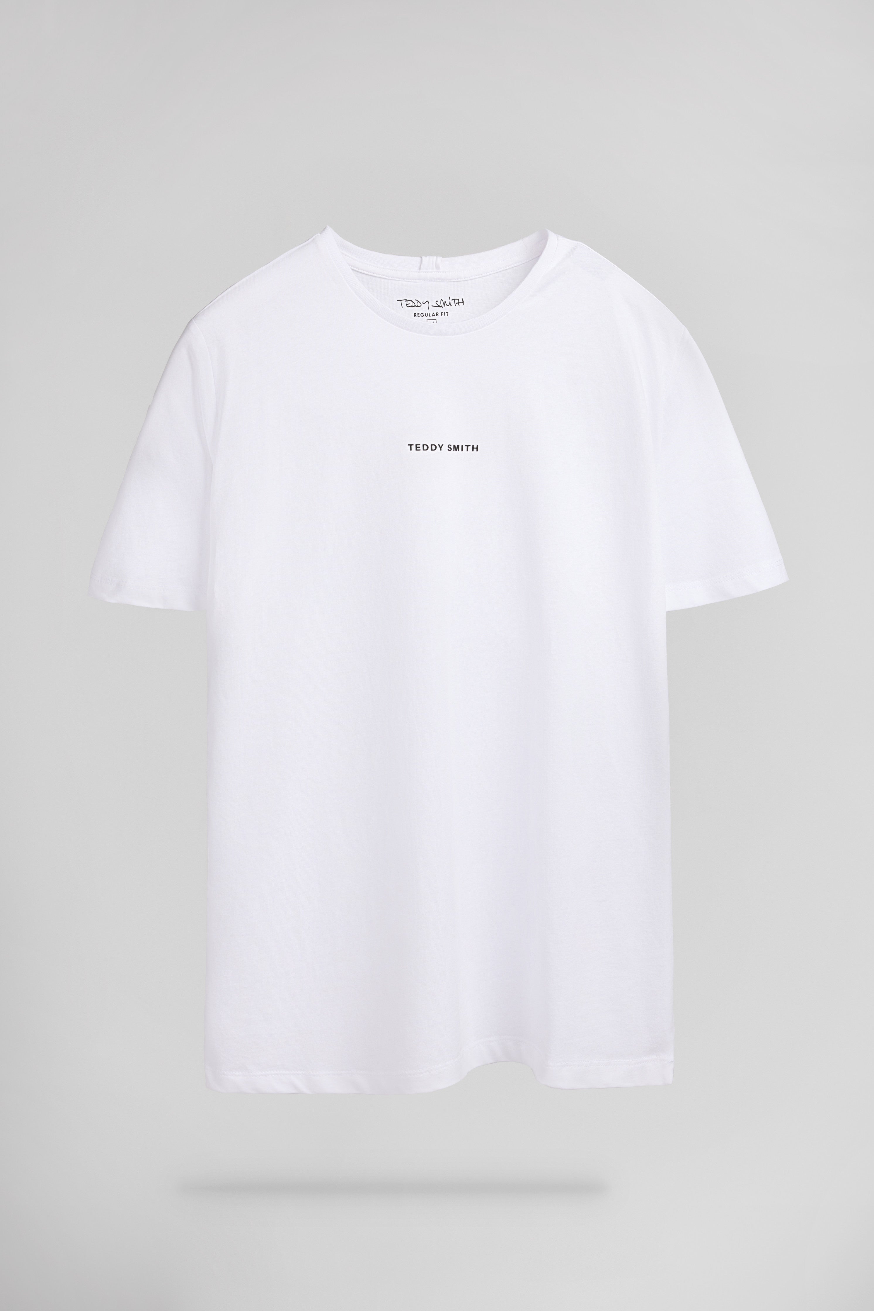 Teddy Smith T-Soy 2 T-shirt col rond blanc coton homme