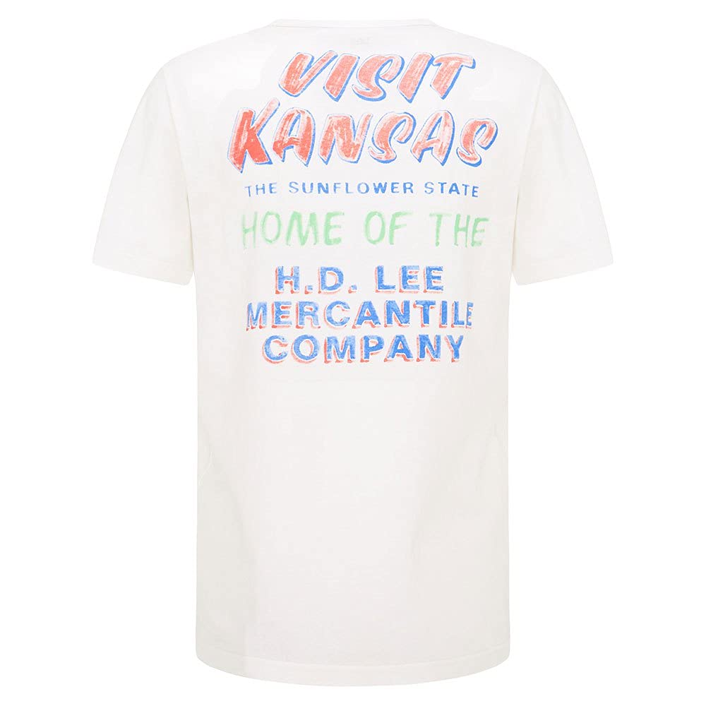 Lee Poster T-shirt Homme Écru Coupe Droite
