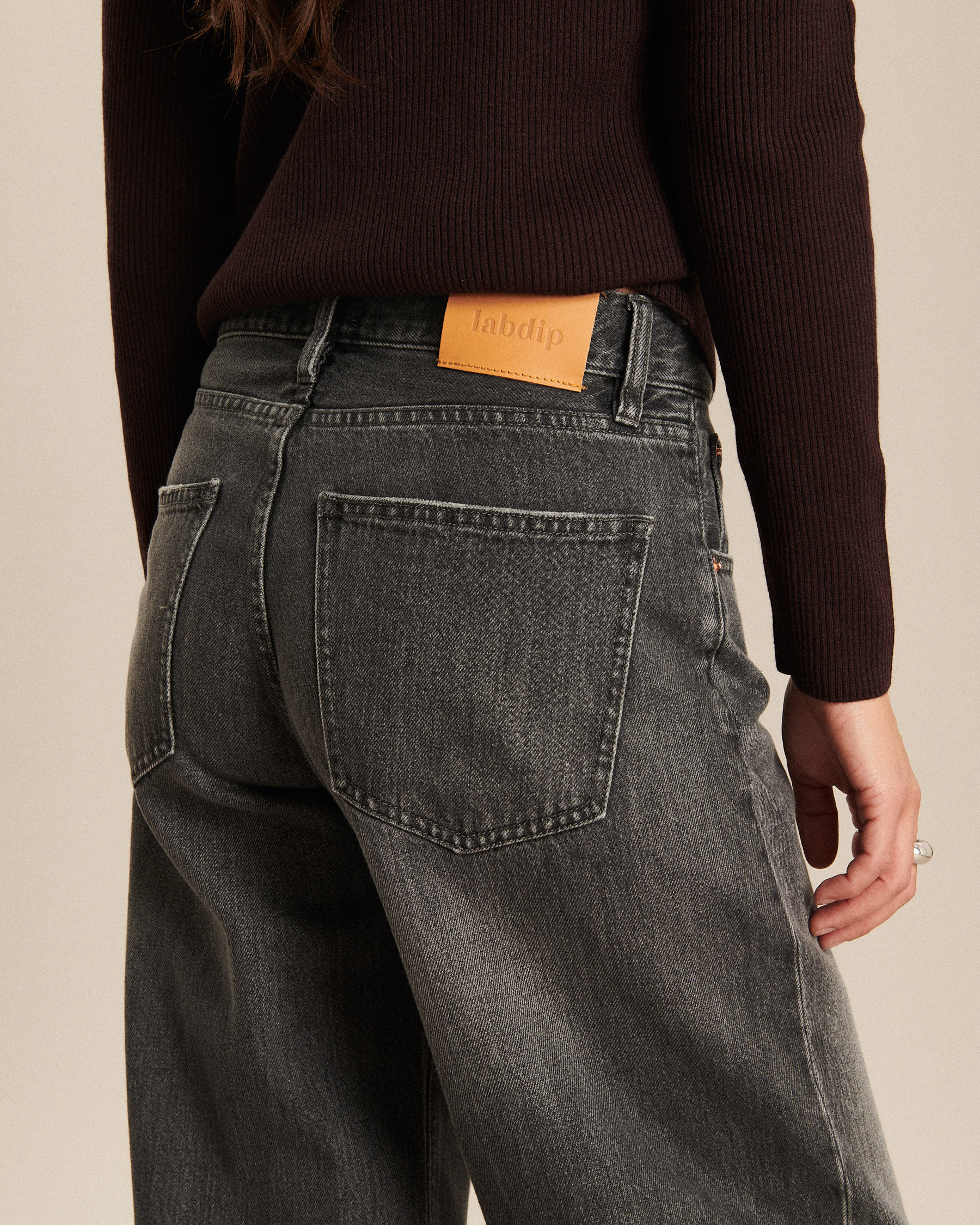 Labdip River Dusty Grey jean large gris cendré 100% coton