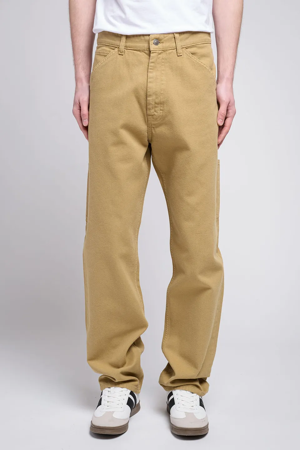 Teddy Smith Carpenter Canva pantalon droit beige coton