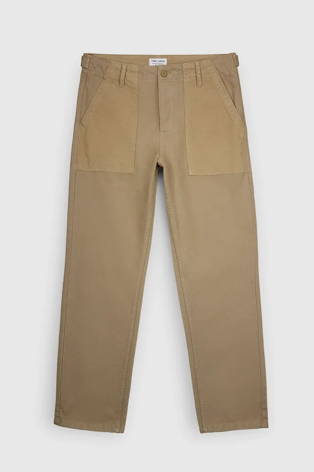 Teddy Smith P-Utility 2 Ton pantalon beige coton droit