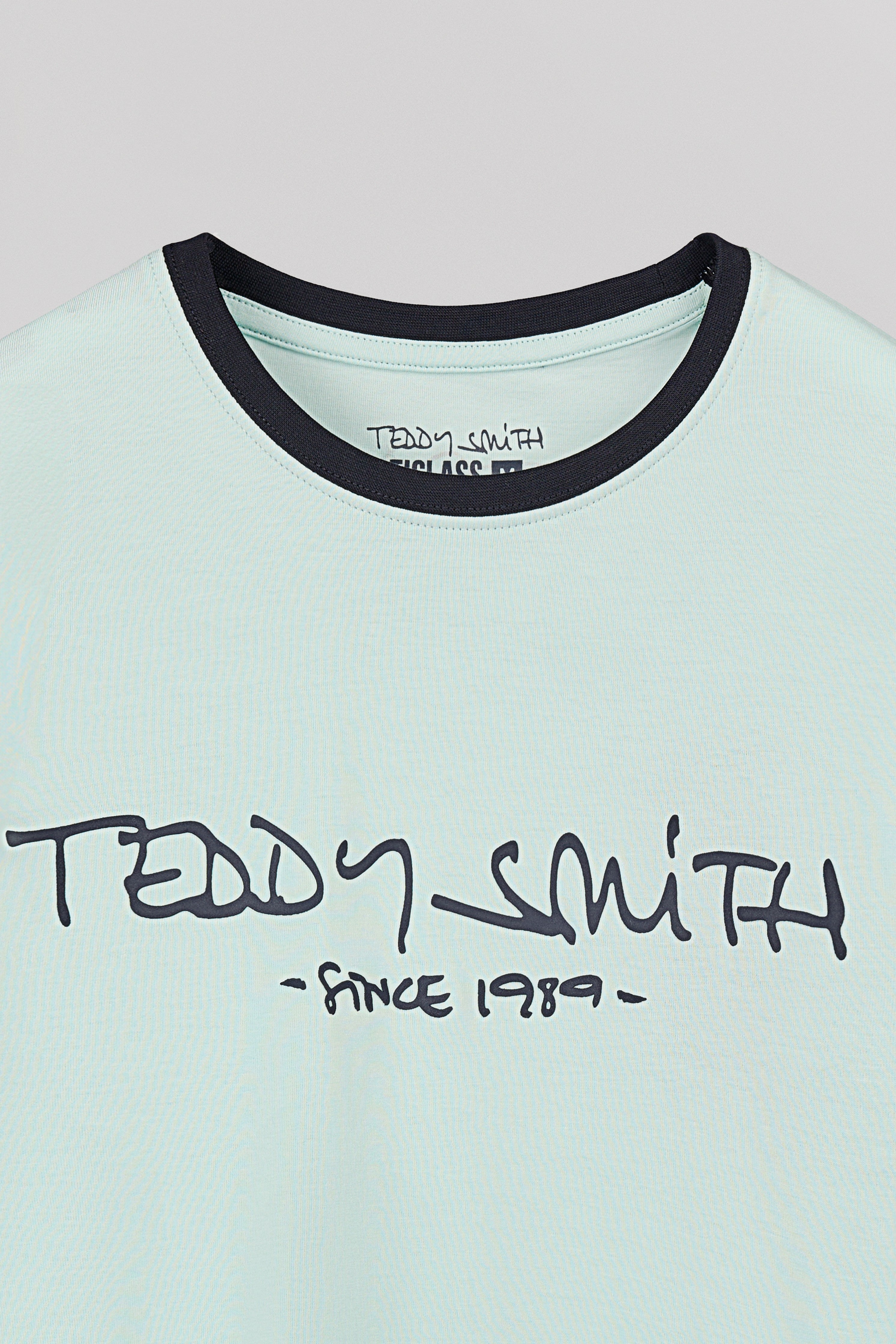 Teddy Smith Ticlass MC t-shirt bleu menthol coton
