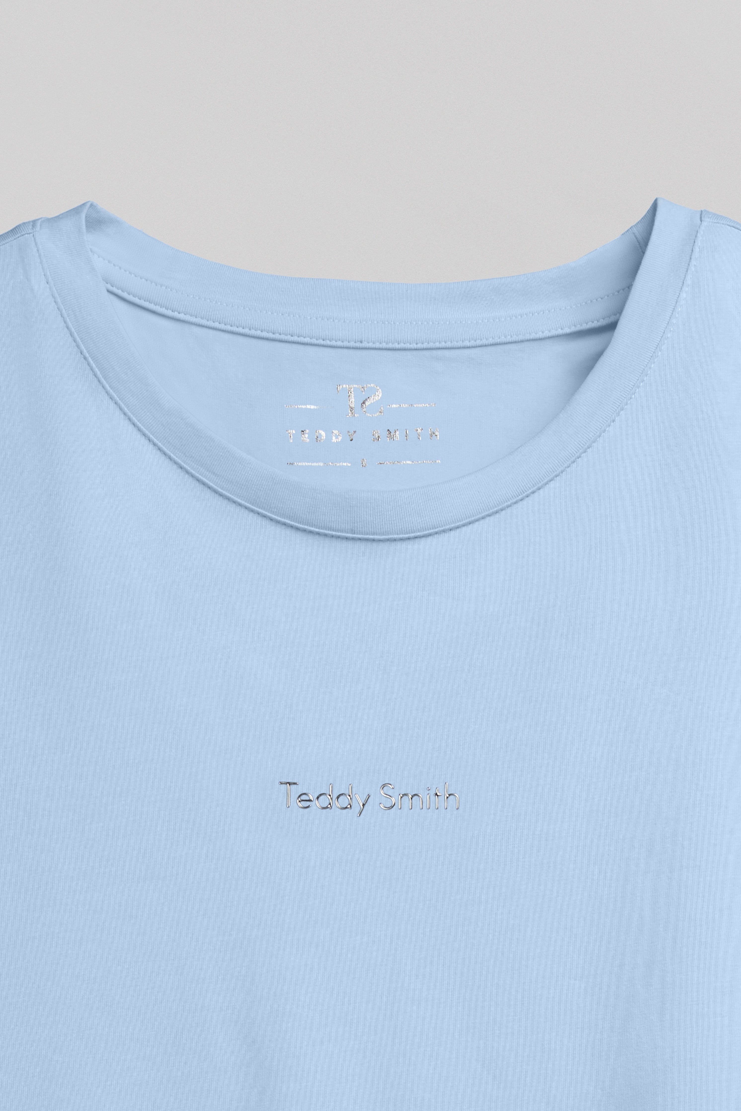 Teddy Smith T-Ribelle MC t-shirt bleu ciel femme stretch