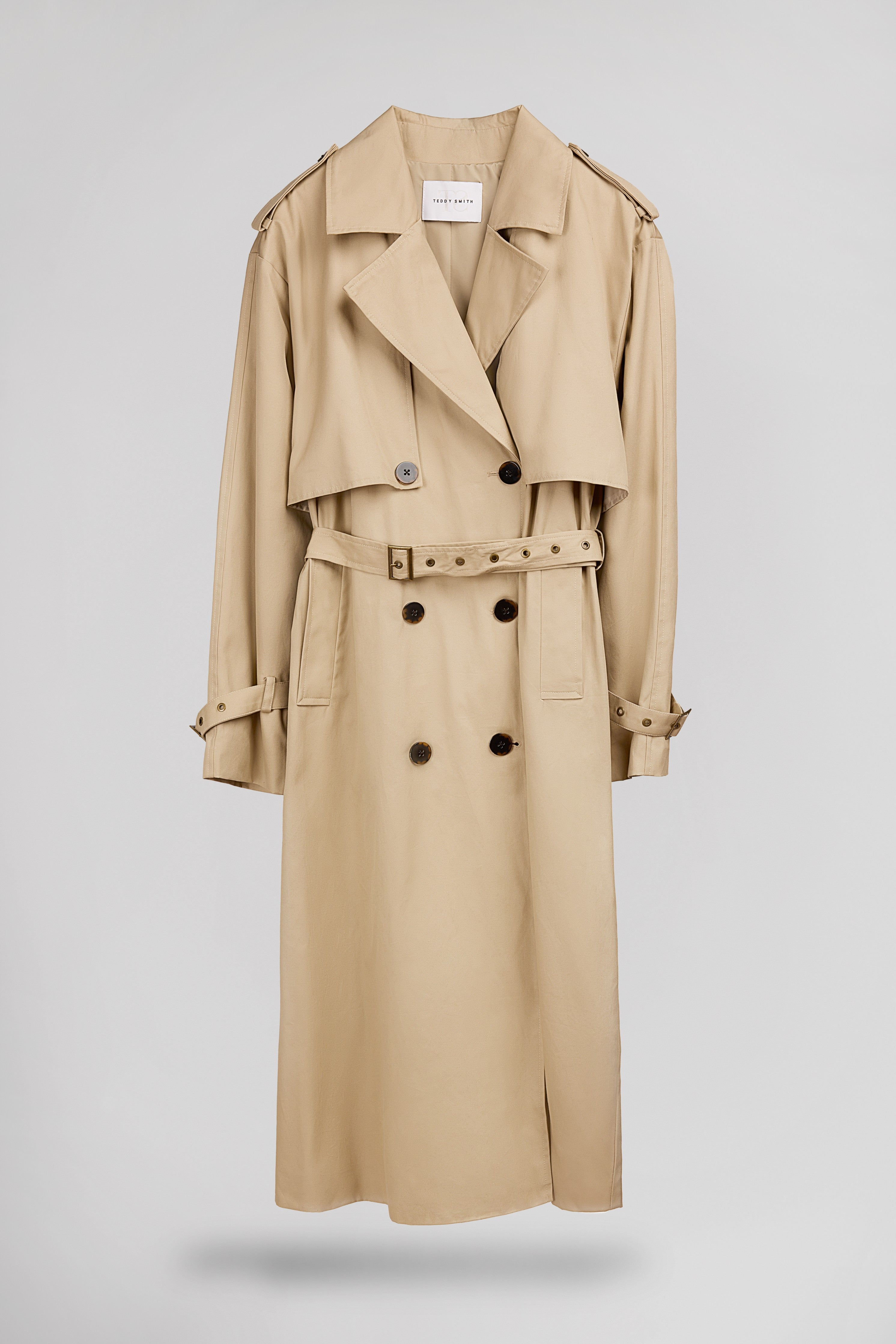 Teddy Smith M-Blair trench femme Sable Doré coton long