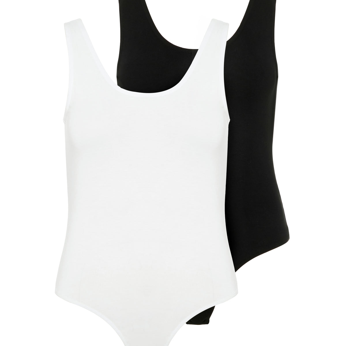 Noisy May lot 2 bodies coton noir blanc sans manches