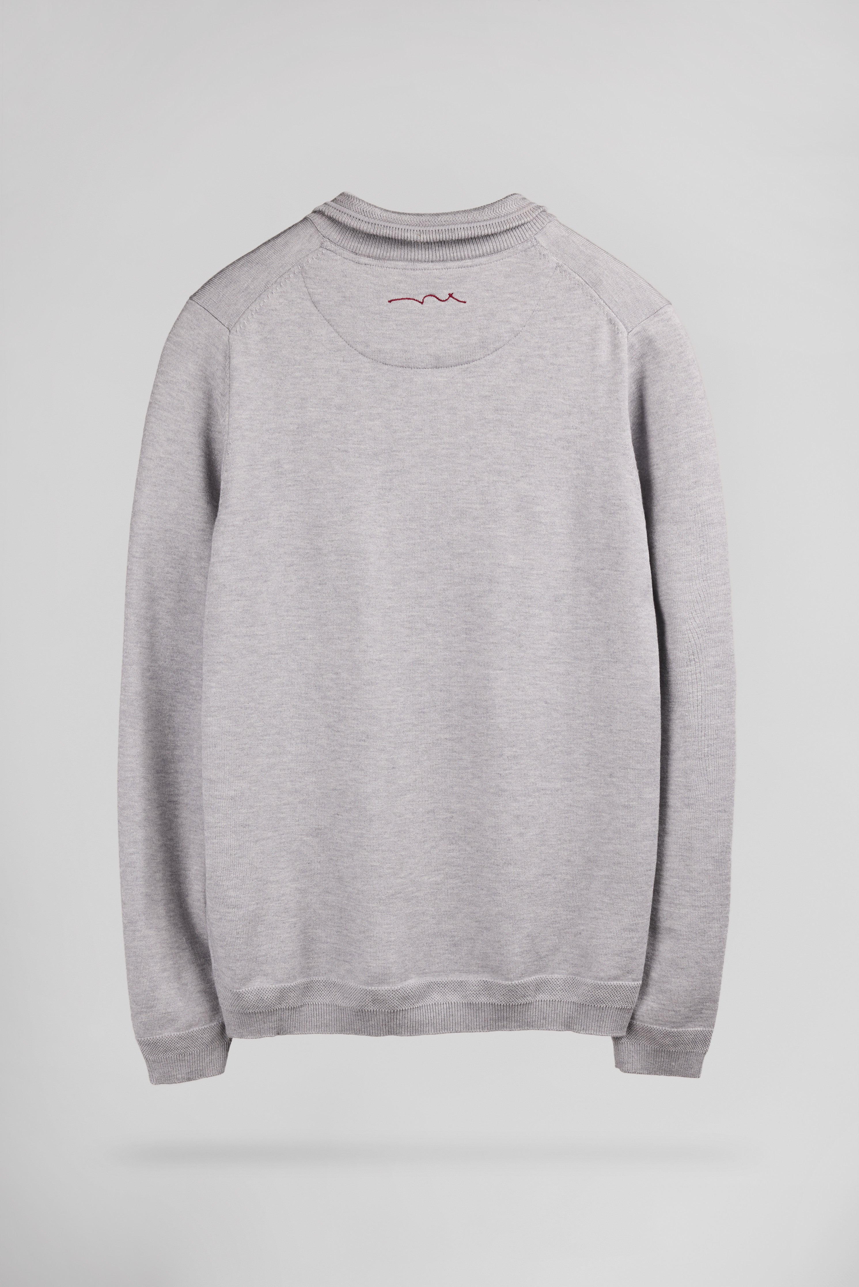 Teddy Smith P-Marty 2 pull gris chiné col zippé