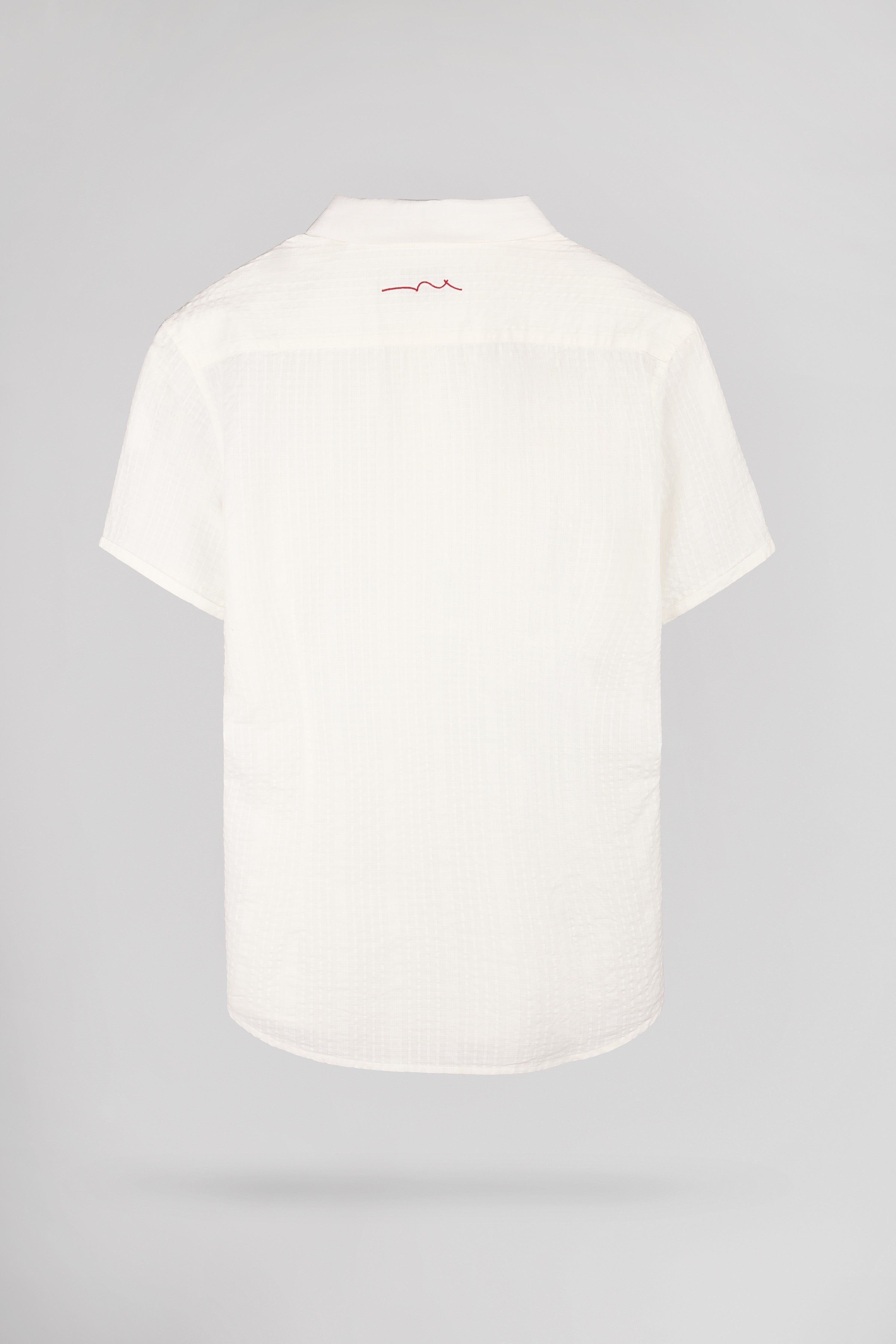 Teddy Smith Cut 2 MC chemise slim blanche fil à fil