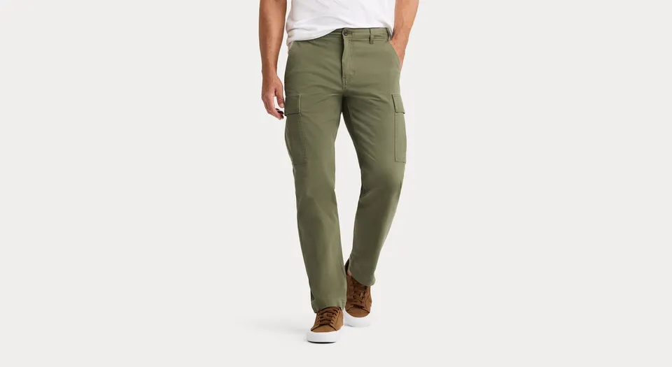 Dockers Utility Cargo pantalon droit vert camo toile coton