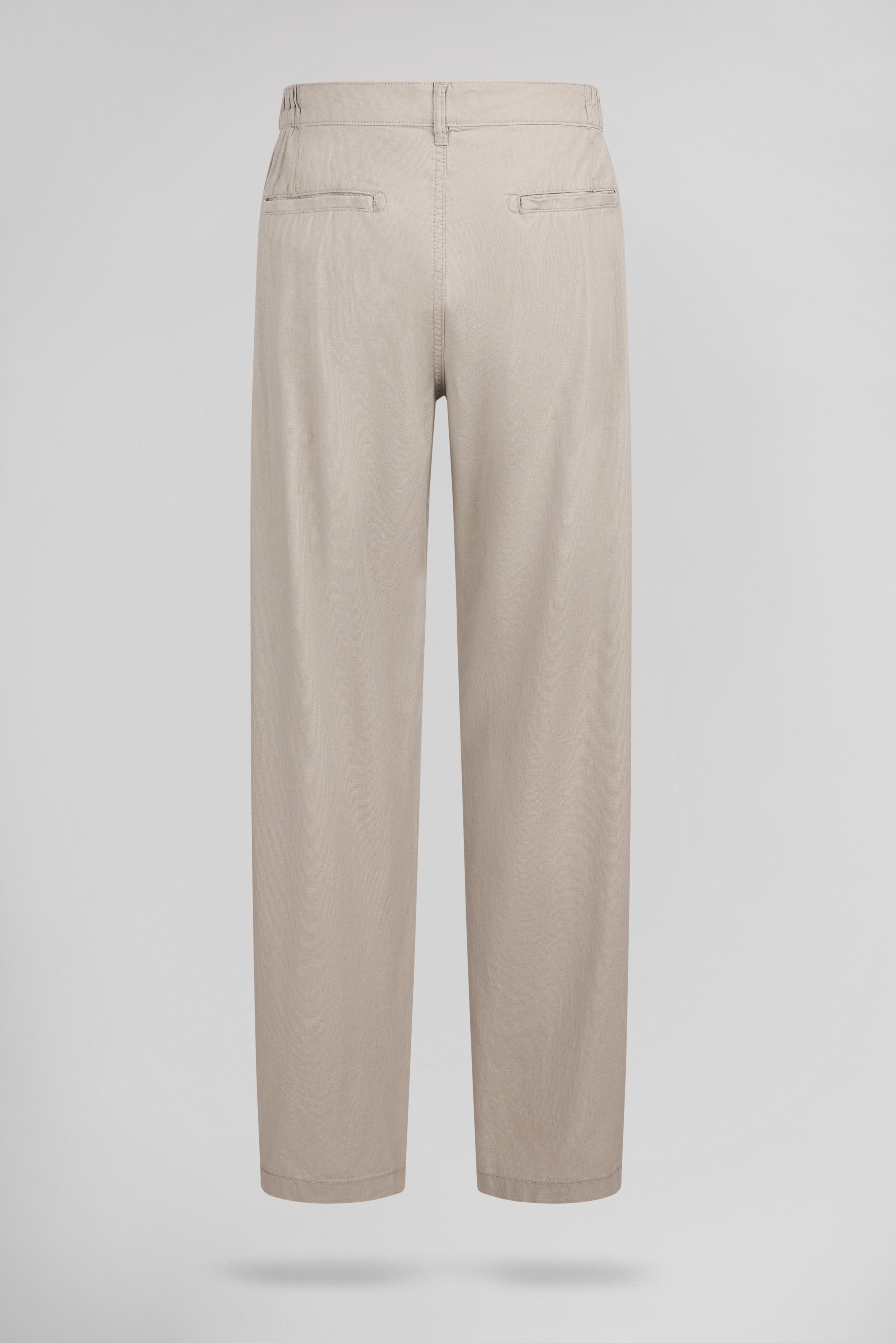Teddy Smith P-Linen Chino pantalon homme beige lin