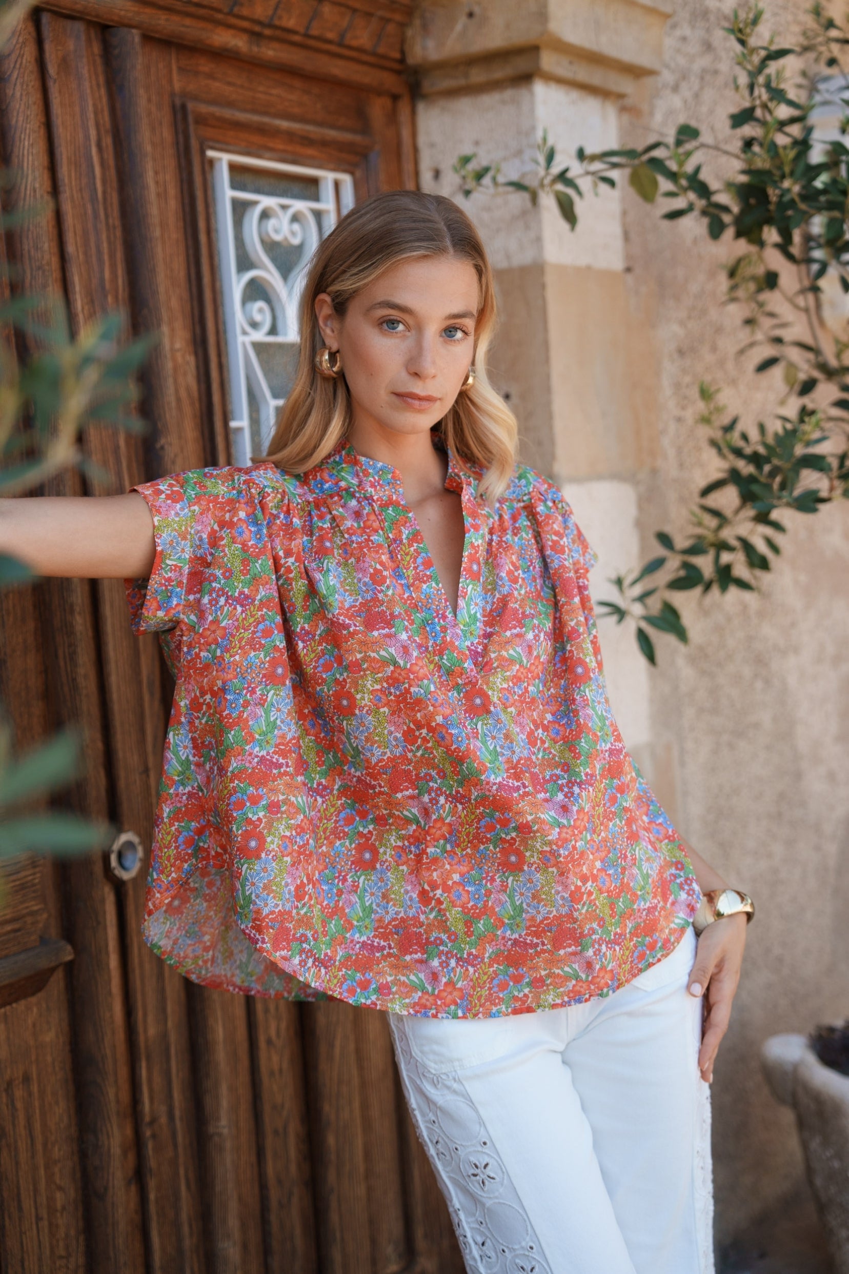 Maison Onado Hortense blouse fleurie coton été