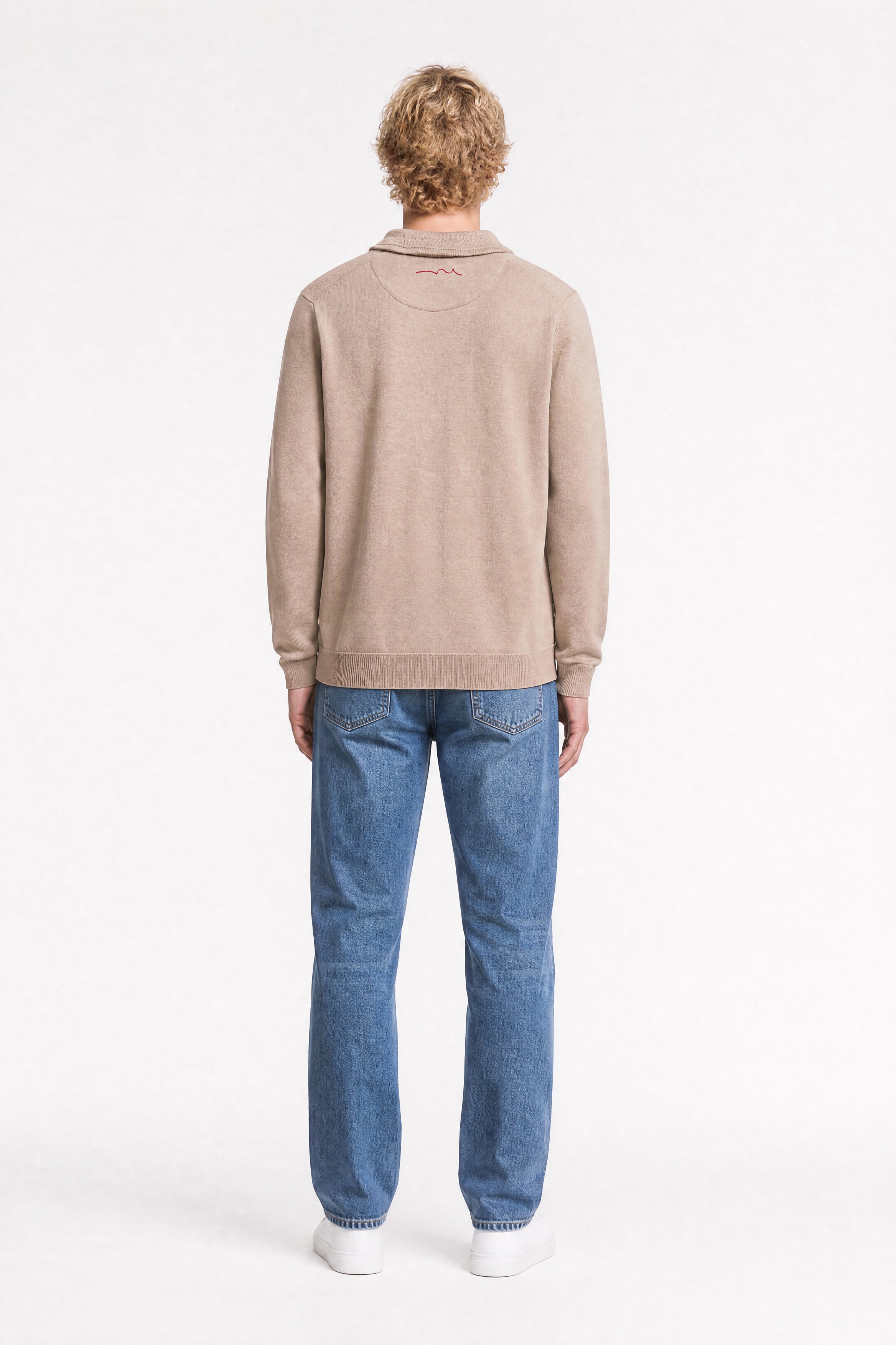 Teddy Smith P-Marty 2 pull col montant zippé Wolf Beige