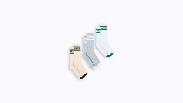 Dockers chaussettes crew grises lot de 3 coton