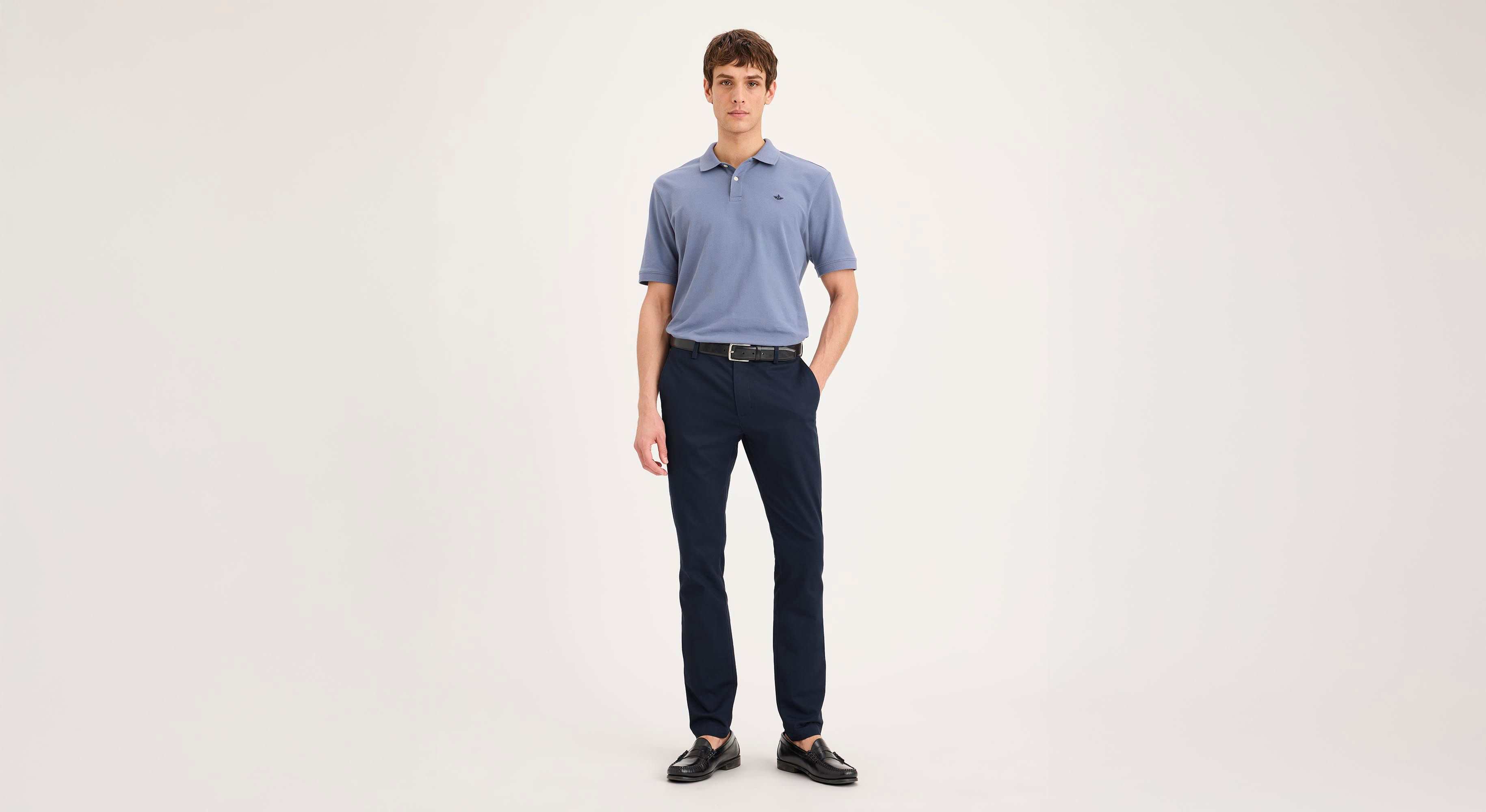 Dockers Signature Iron Free Skinny chino bleu antitache
