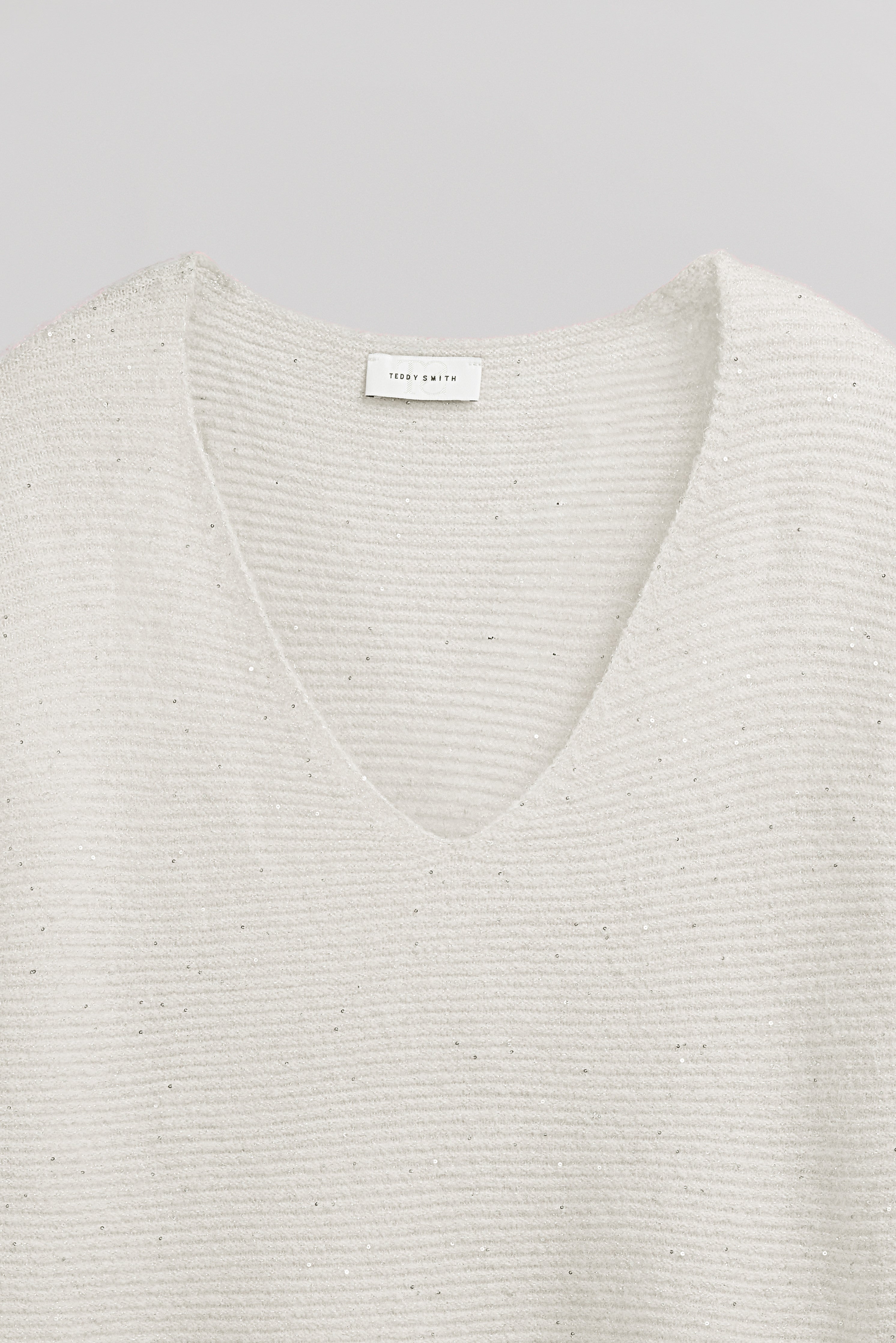 Teddy Smith P-Rachel pull col V Middle White taille XS