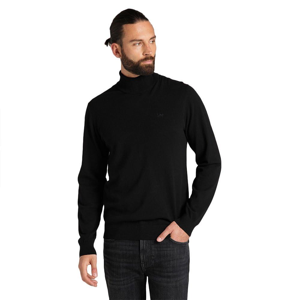 Lee High Neck Knit Pull Homme Sky Captain col montant