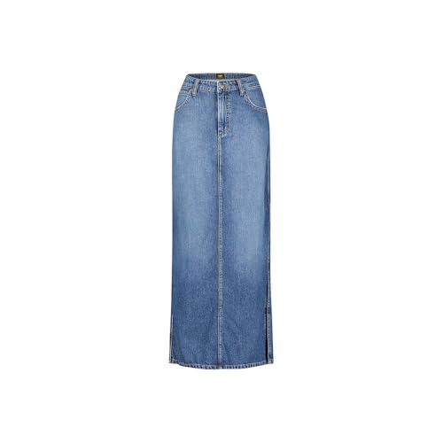 Lee Side Slit Maxi Skirt jupe 28W Weekend Chill denim