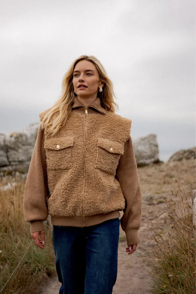 Maison Onado Jumina manteau teddy fausse fourrure